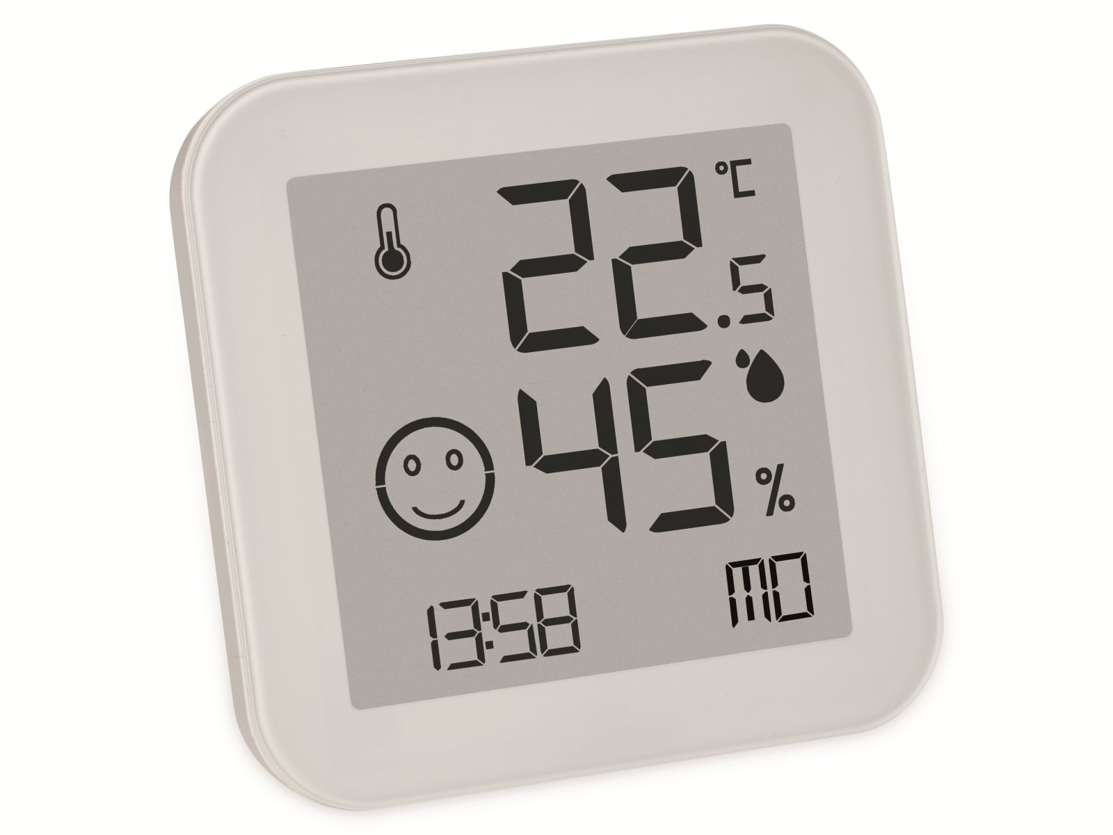 TFA Digitales Thermo-Hygrometer Black&White 30.5054, weiß