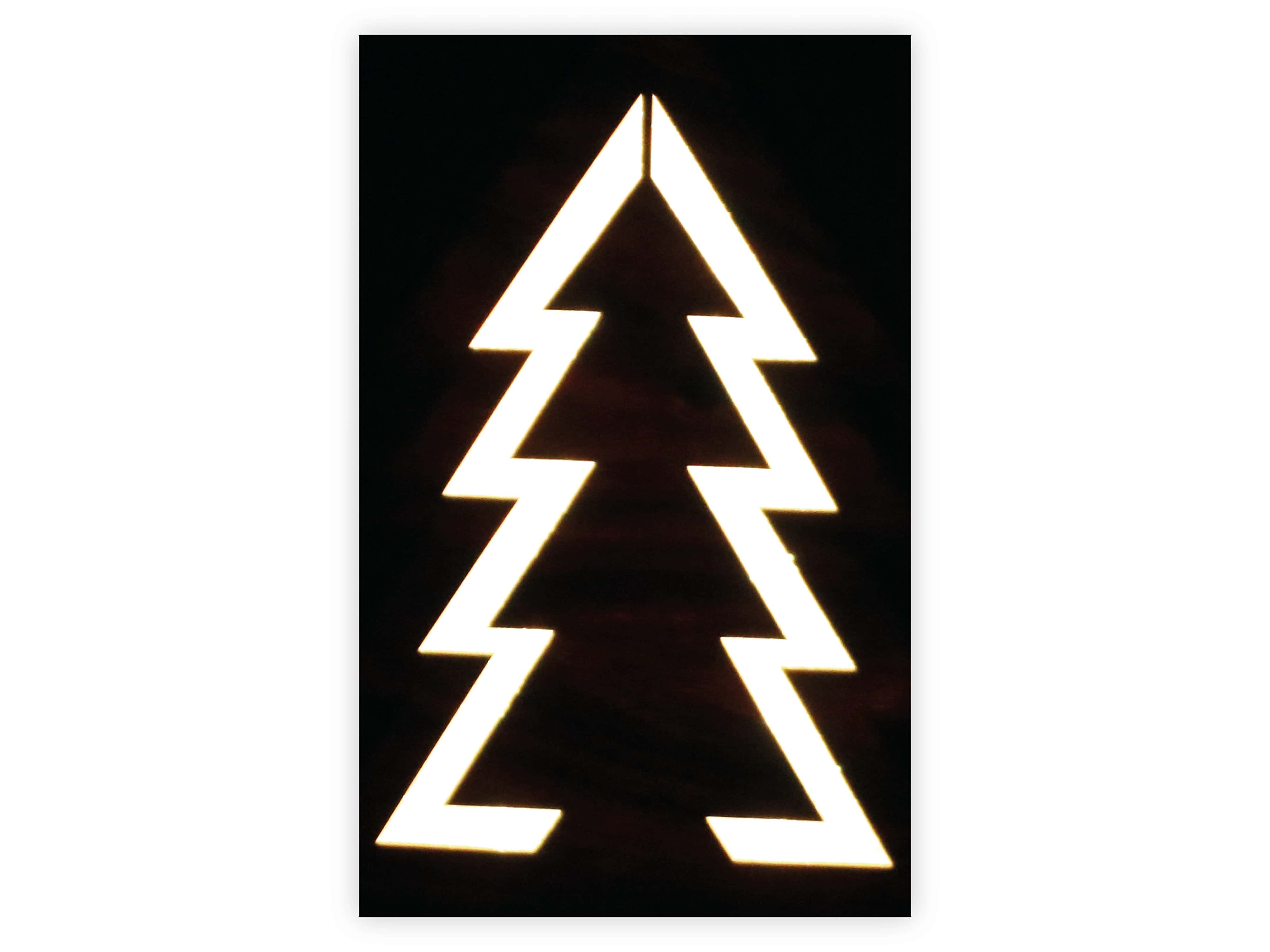 Deco-Holz Baum mit 10 LEDs, TR-TFF-01 dunkelbraun