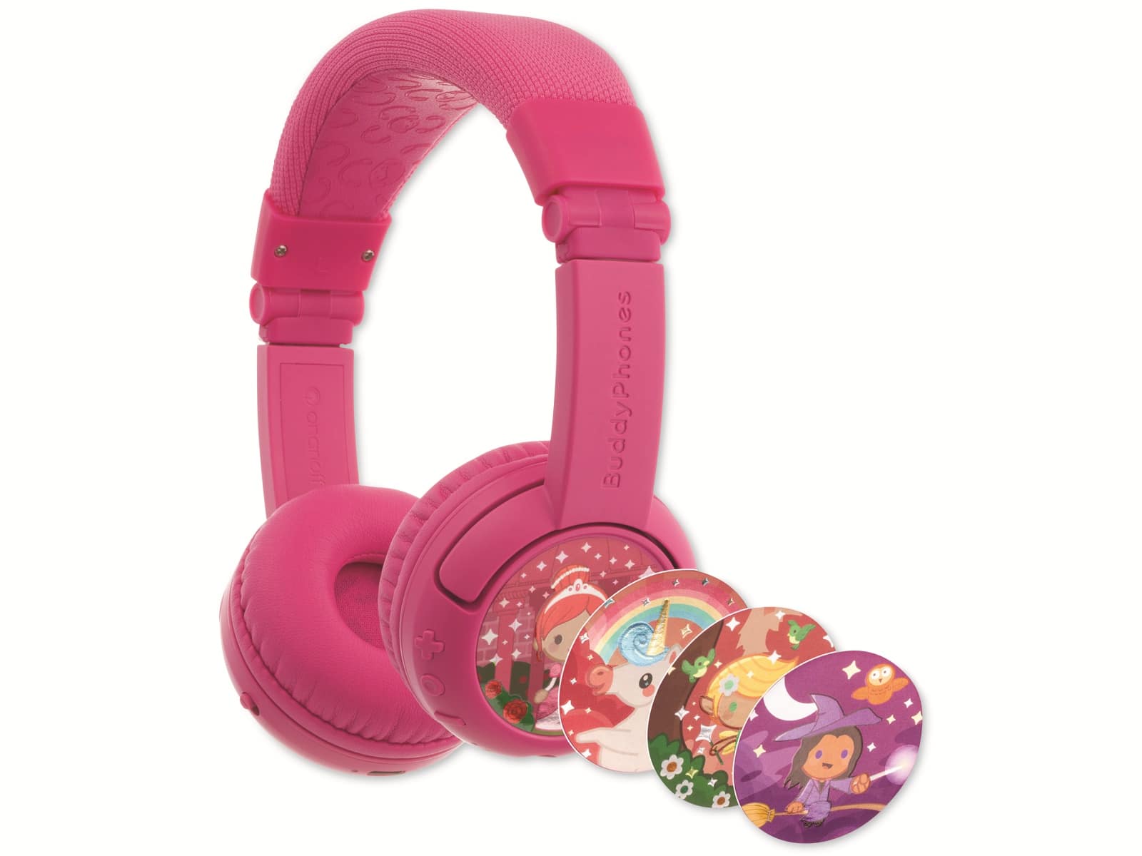 ONANOFF Bluetooth On-Ear Kopfhörer BuddyPhones Play+, für Kinder, pink