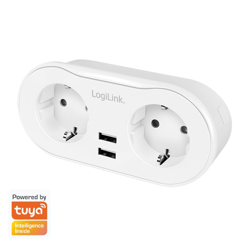 LOGILINK Funksteckdose SH0102, 2-fach, 2x USB, Smart