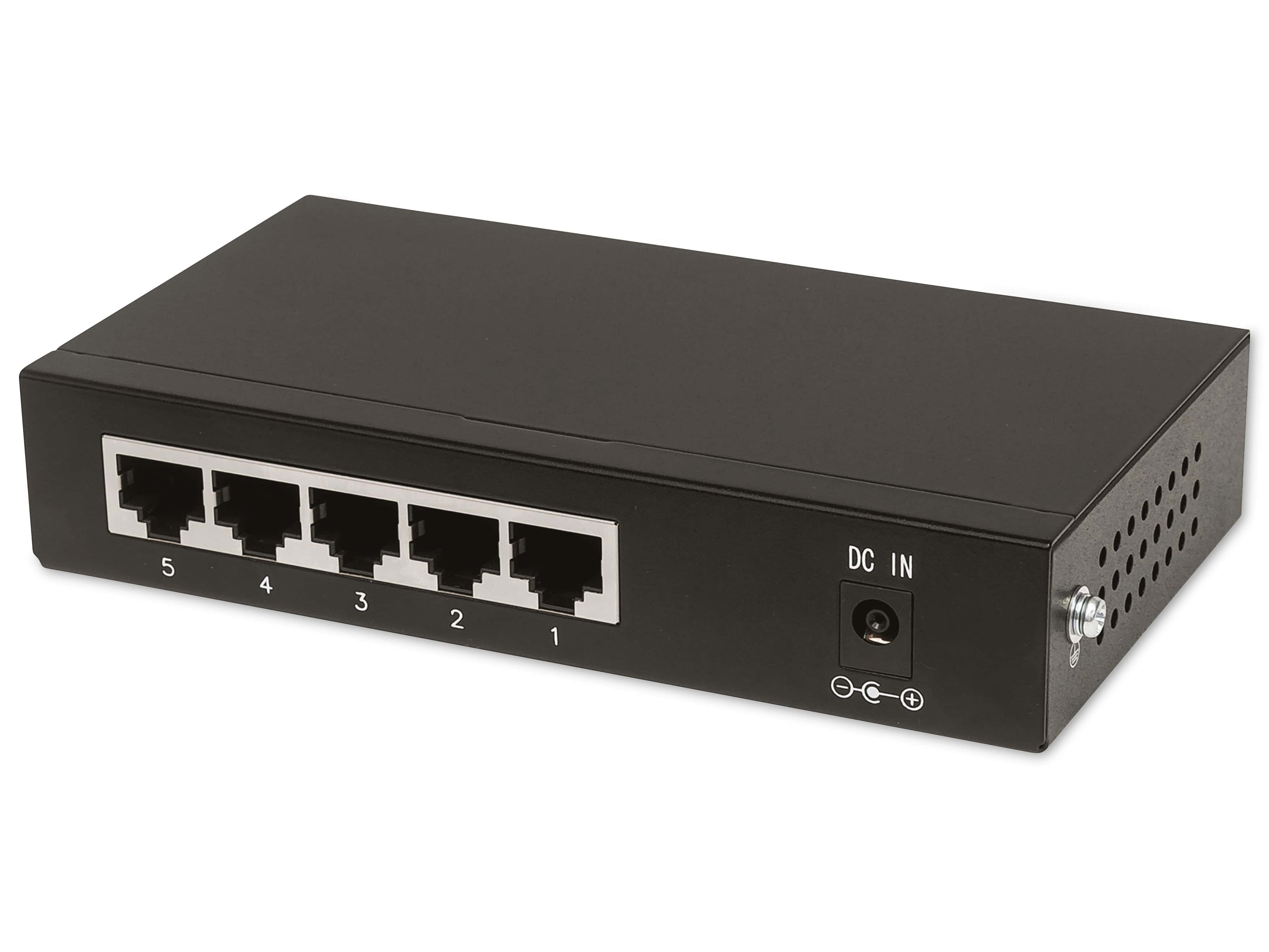 INTELLINET PoE+ Switch 561228 5-Port Gigabit