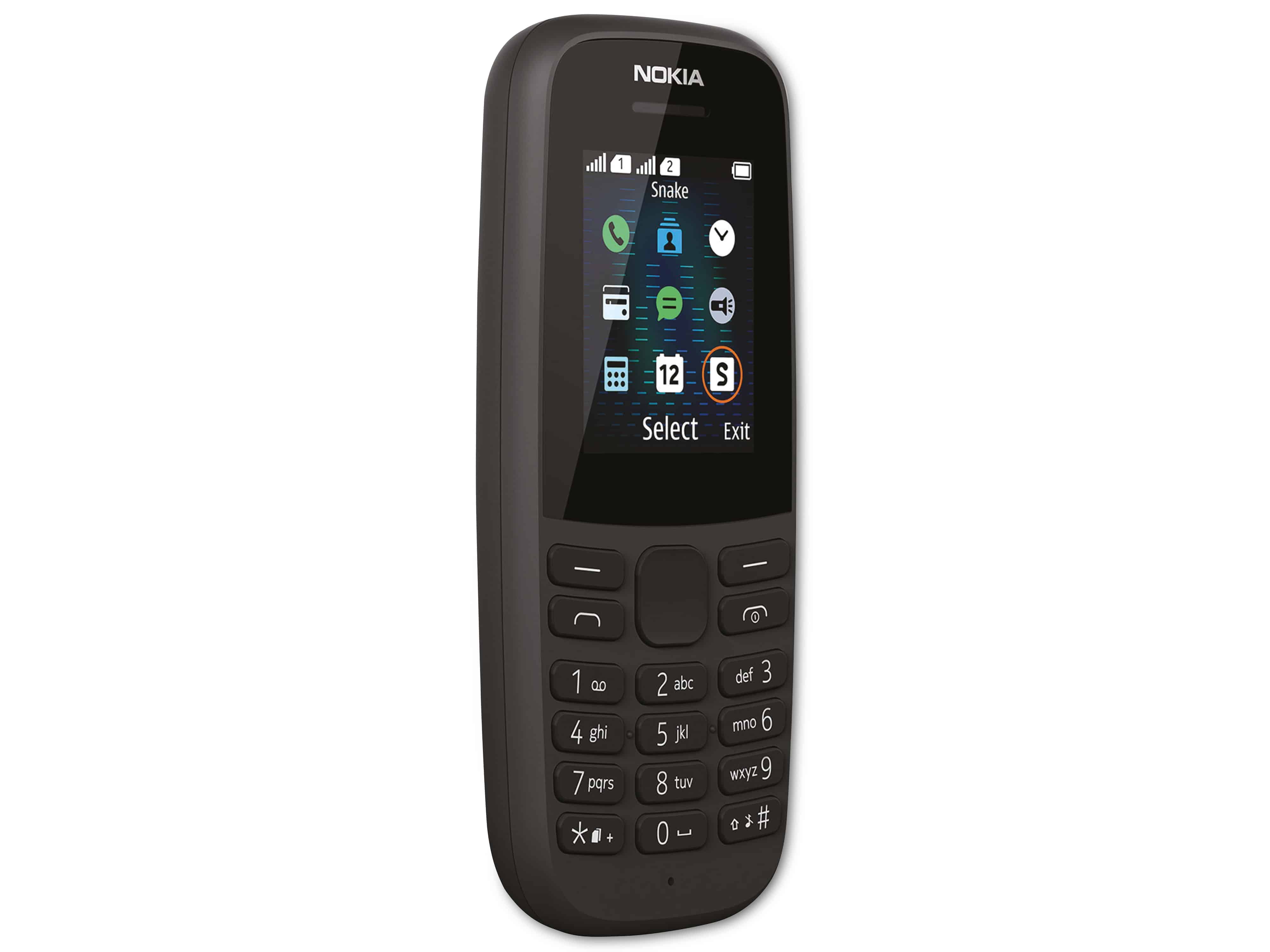 NOKIA Handy 105, schwarz, Dual SIM