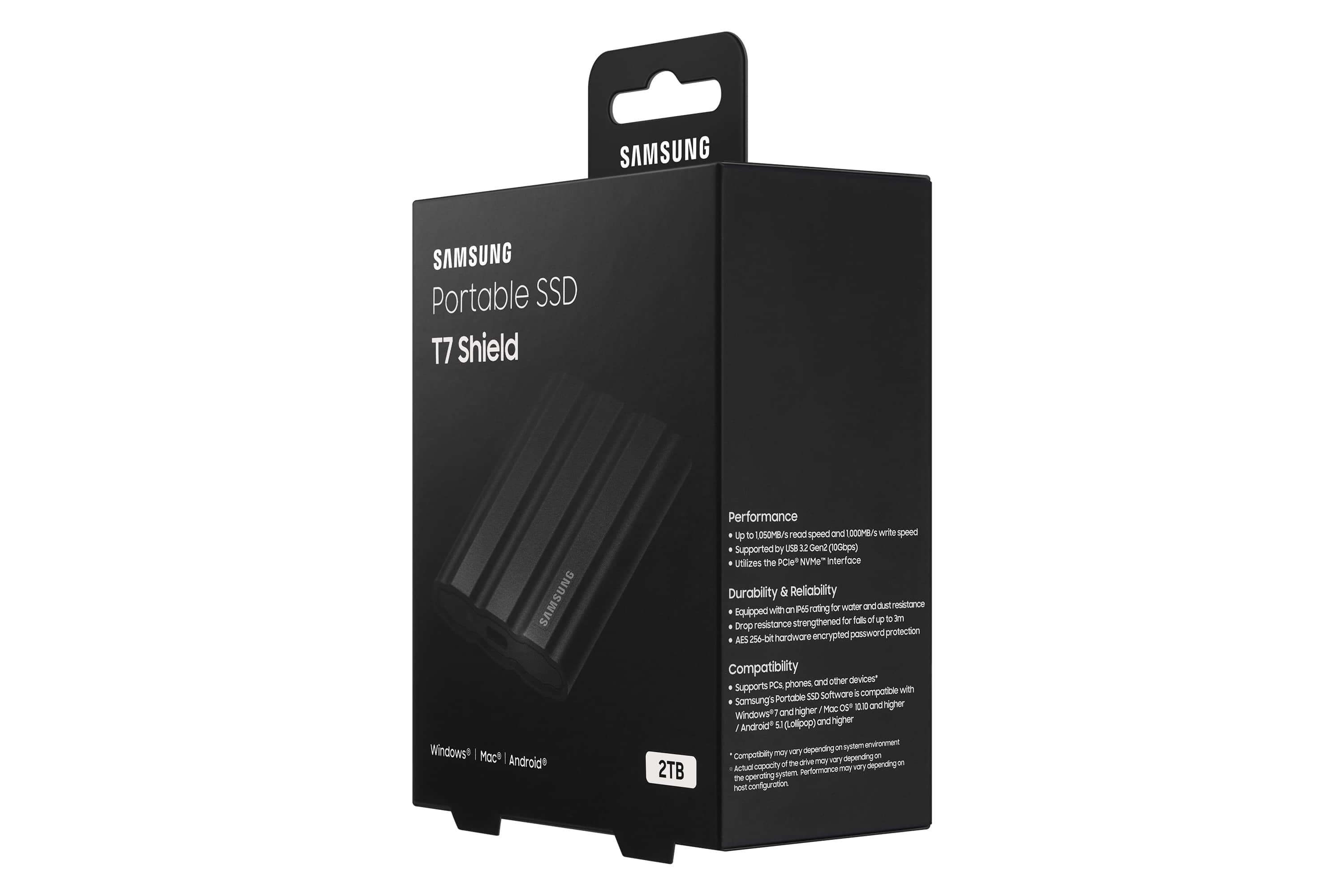 SAMSUNG Externe SSD Portable T7 Shield 2 TB schwarz