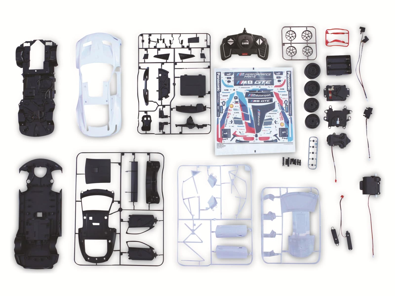 JAMARA Rennwagen BMW M8 GTE, 1:18, weiß, 2,4 GHz, Bausatz 74-teilig