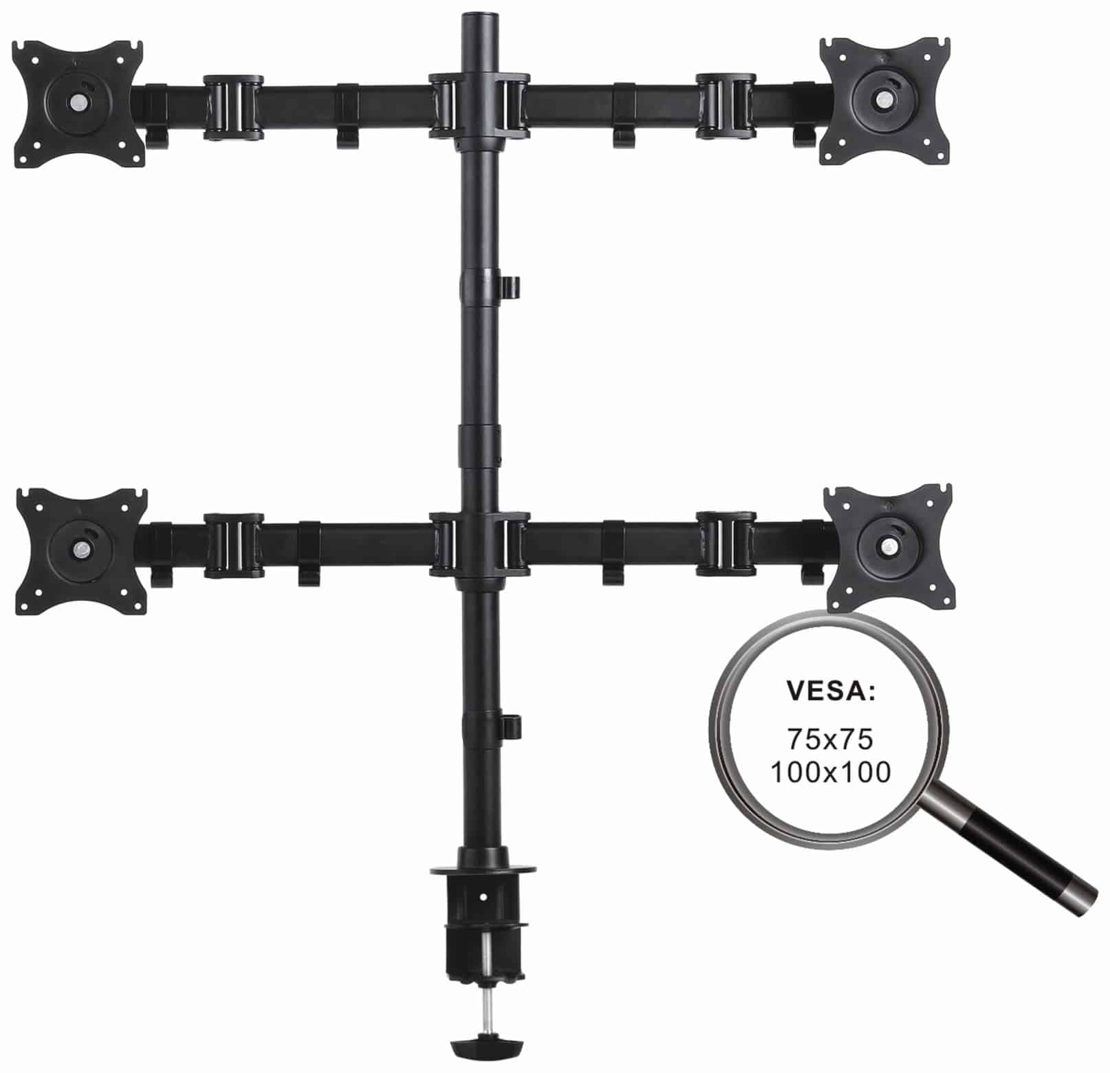 PUREMOUNTS LCD-Schreibtischhalter PM-Office-04, VESA 100x100mm