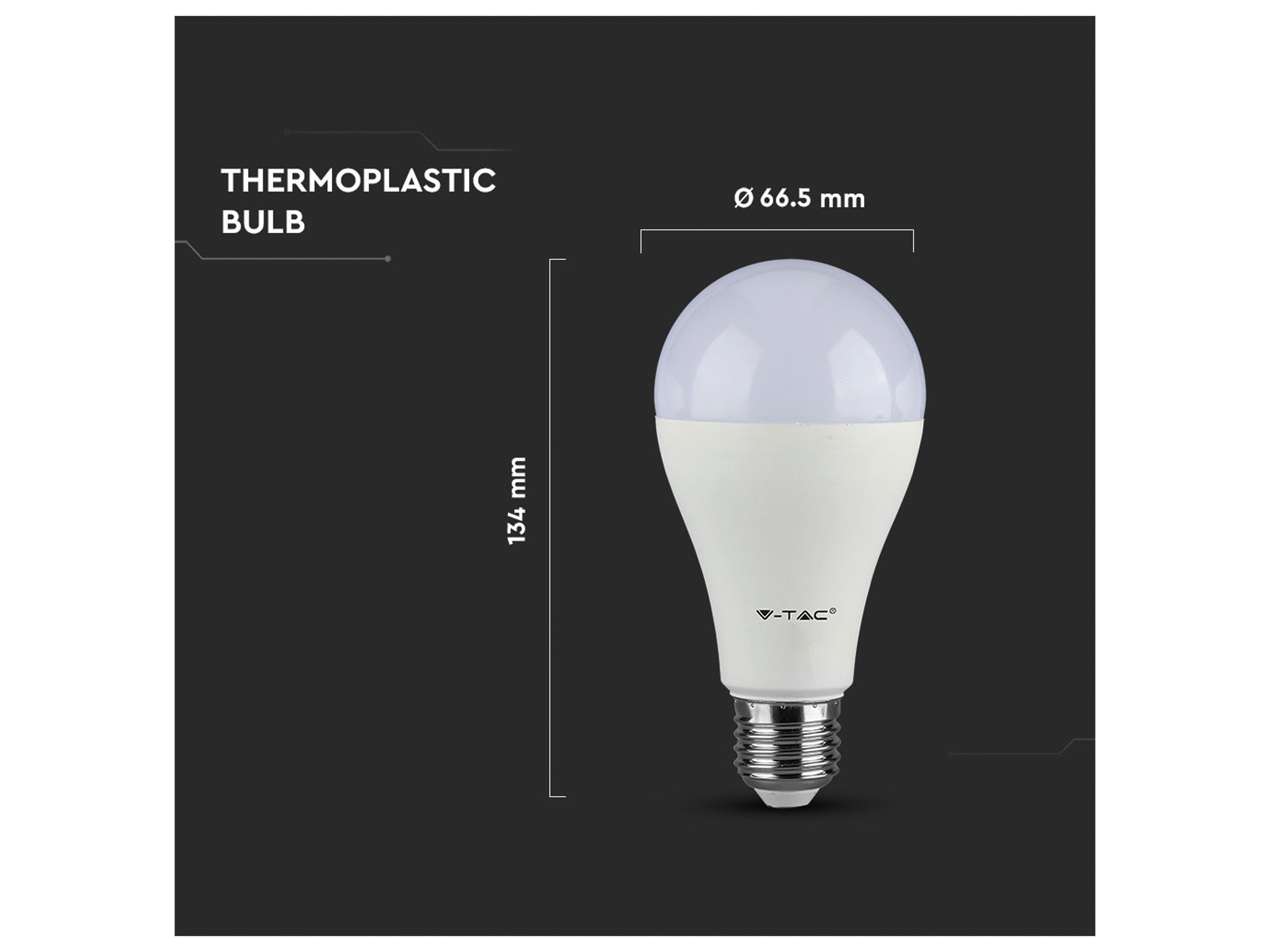 V-TAC LED-Lampe VT-2015(4453), E27, EEK: F, 15 W, 1350 lm, 2700 K