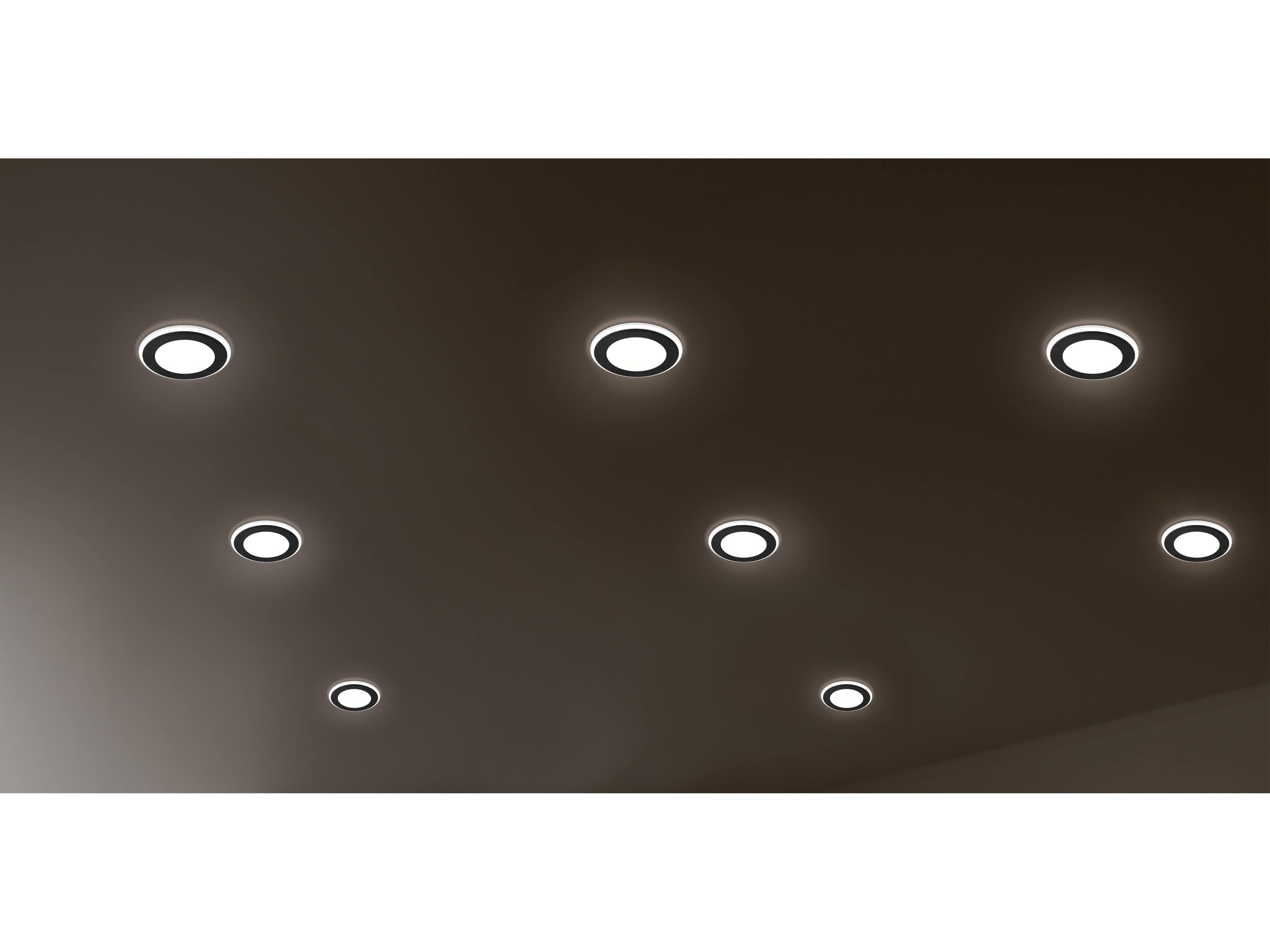 TRIO LED-Einbauleuchte Aura 652310132 schwarz, 5 W, 450 lm, 3000 K