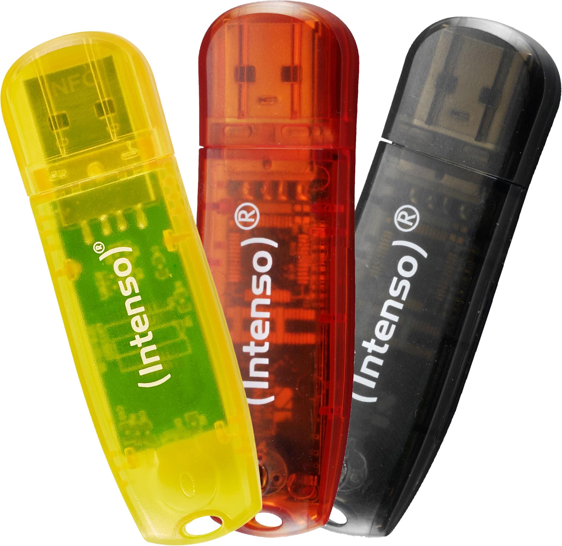 INTENSO USB-Stick Rainbow, 32 GB 3er Pack