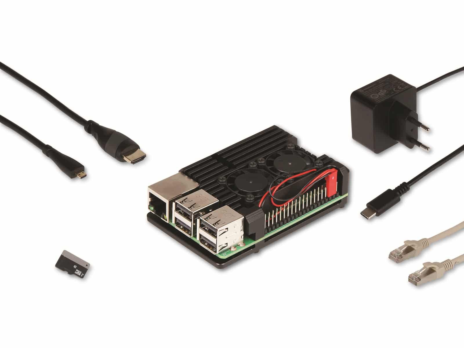 RASPBERRY PI ® 4B 2GB-SET, 4 x 1.5 GHz inkl. Netzteil, Noobs OS, inkl. HDMI™-Kabel, Gehäuse