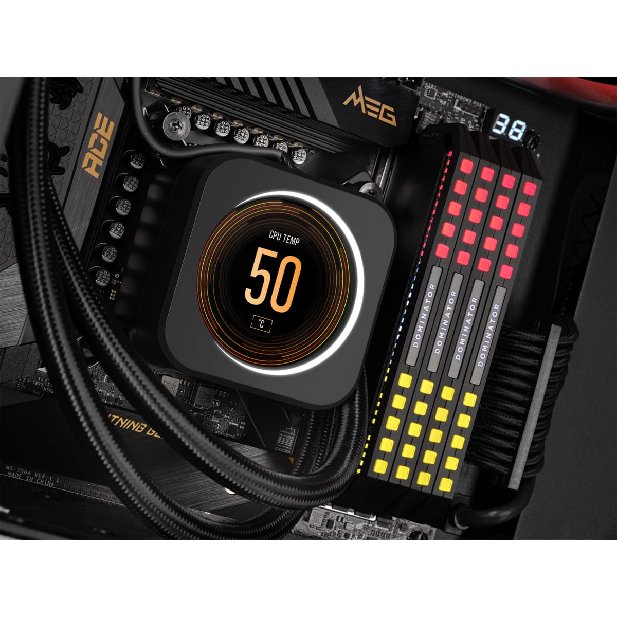 CORSAIR CPU-Kühler Upgrade-Kit iCUE ELITE, LCD-Statusanzeige