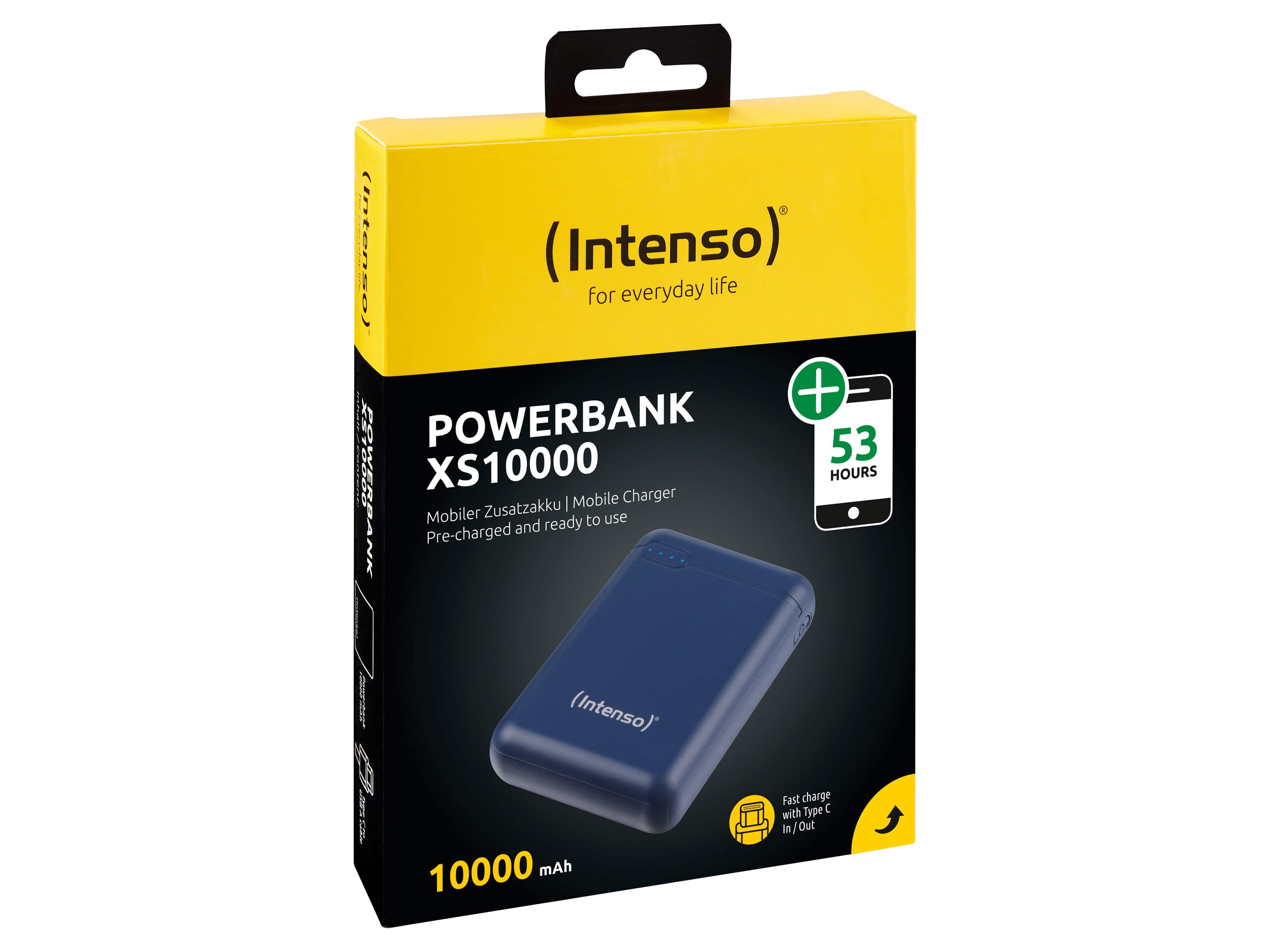 INTENSO USB Powerbank 7313535 XS 10000, 10.000 mAh, dunkelblau