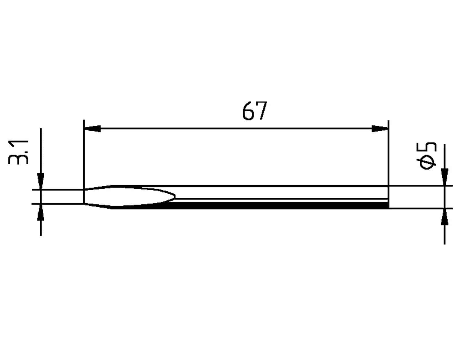 ERSA Lötspitze, 0032KD/SB, 3,1 mm, für 30 S