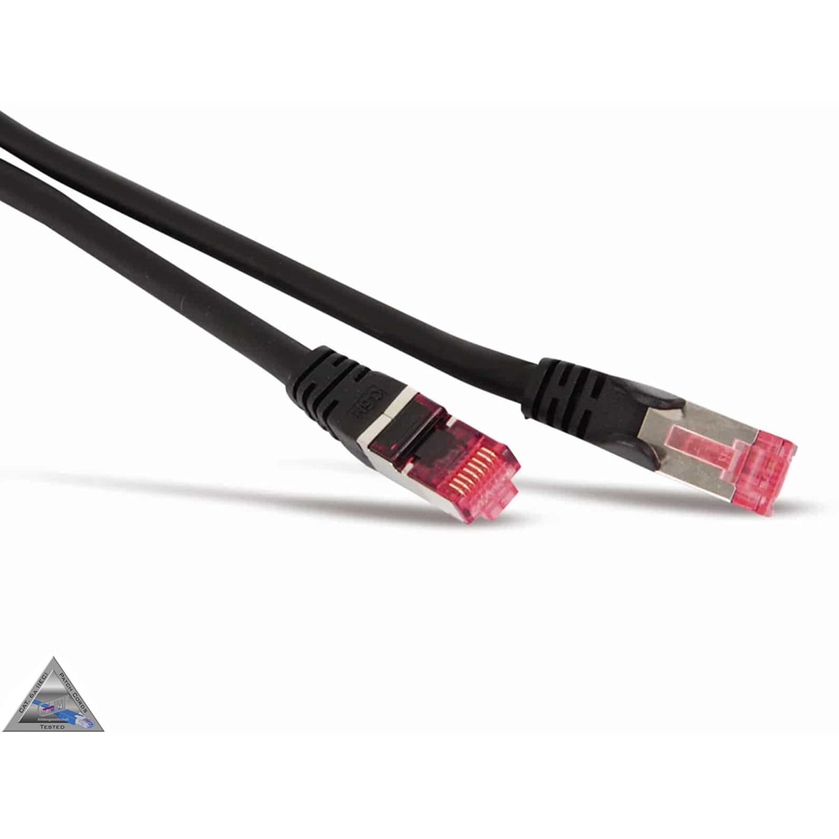 S-IMPULS CAT.6a Patchkabel, halogenfrei, GHMT zertifiziert, 10 m, schwarz