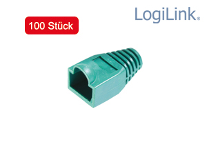 LOGILINK Knickschutzhülle für RJ45-Stecker, grün, 100 Stück