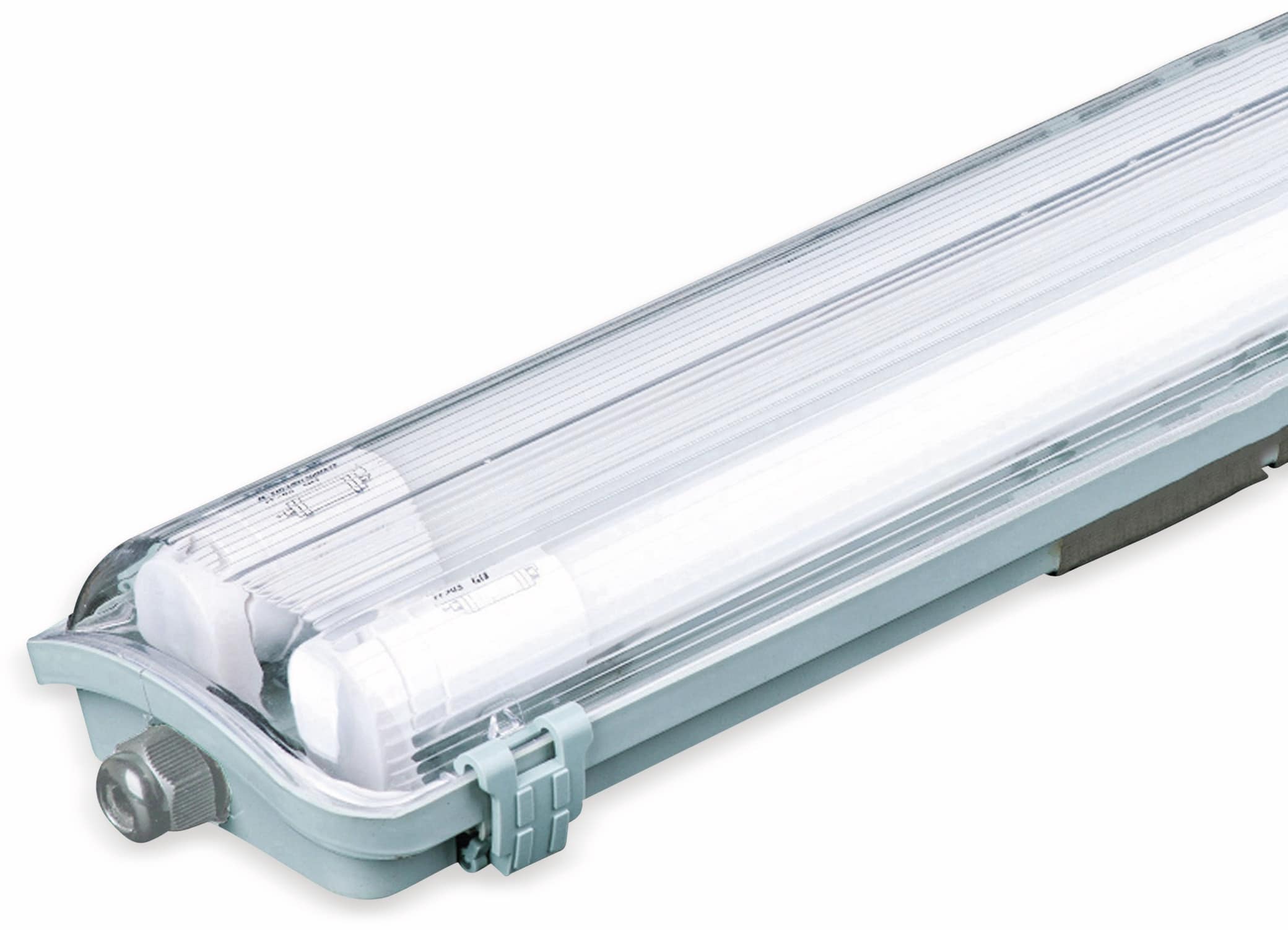 V-TAC LED-Feuchtraum-Wannenleuchte VT-12023 (6399), 2x 18 W, 6400K