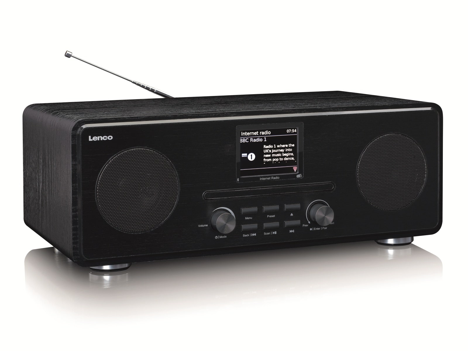 LENCO Internetradio DIR-260BK, DAB+/FM, CD-Player, Bluetooth, schwarz