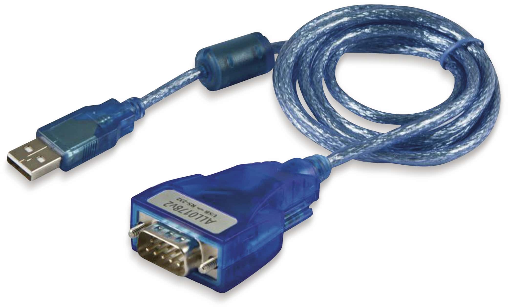 ALLNET USB 2.0 zu Seriell Kabel RS232 ALL0178v2, FTDI Chip FT232R, 1,5 m