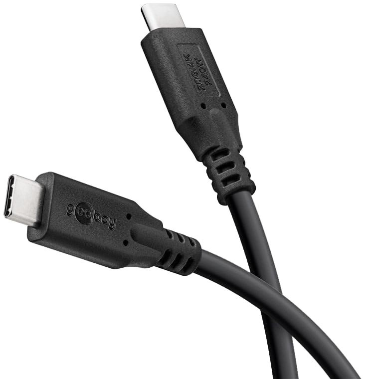 GOOBAY USB-C Kabel 74187 USB4 240W 1m schwarz 20 Gbit/s