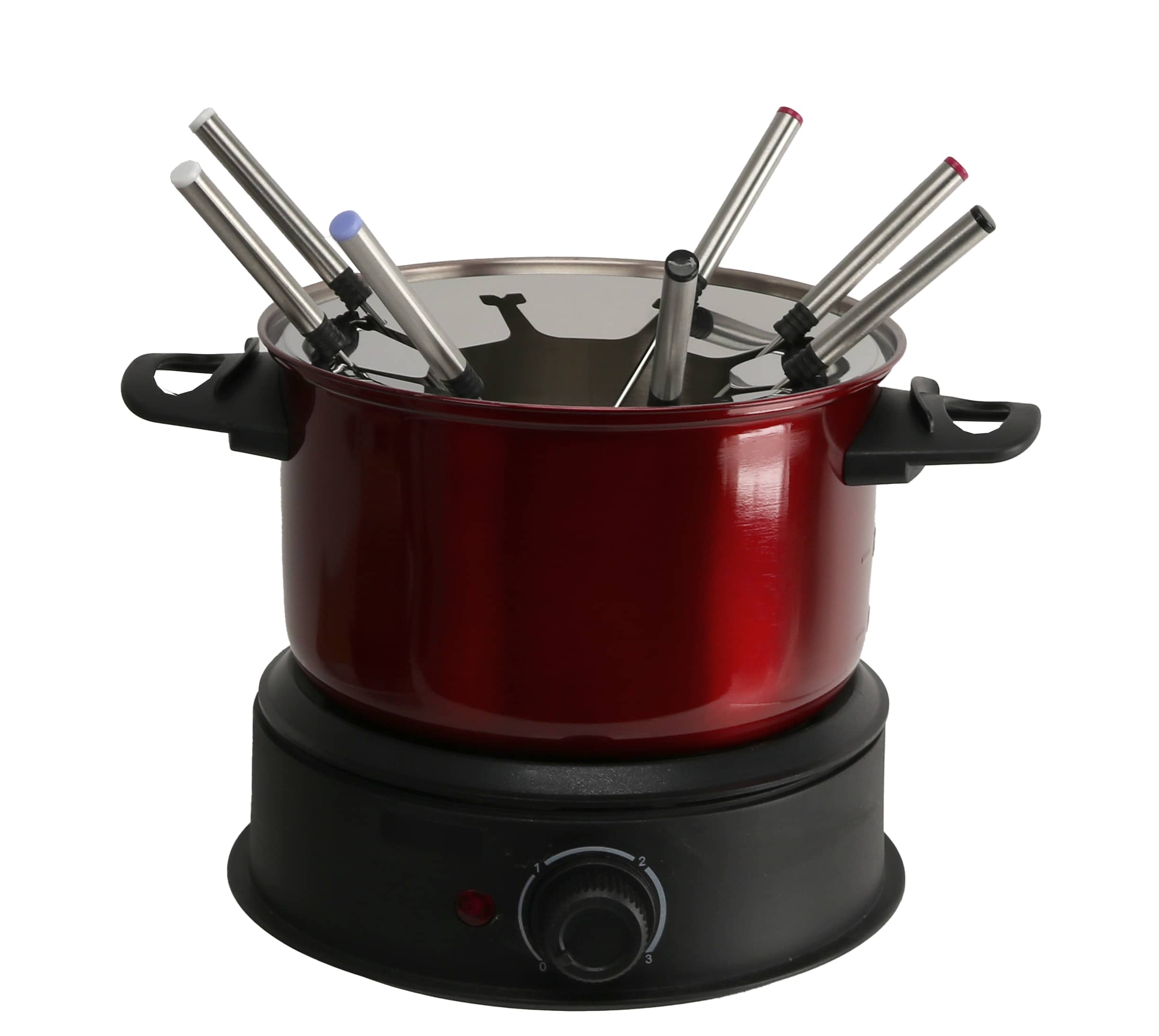 Fondue-Set, 1500 W, B-Ware, rot