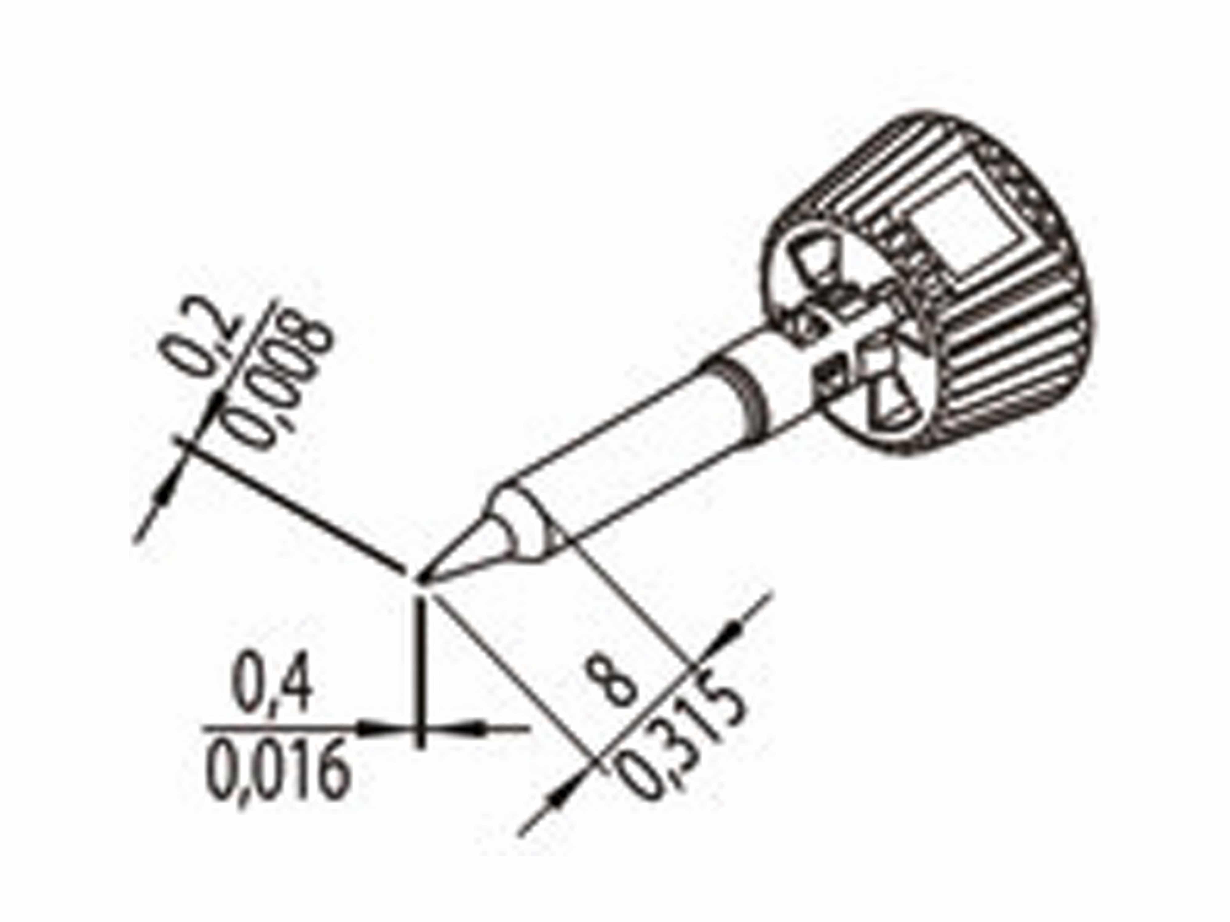 ERSA Lötspitze, 0142CDLF04/SB, meißelförmig, 0,4 mm