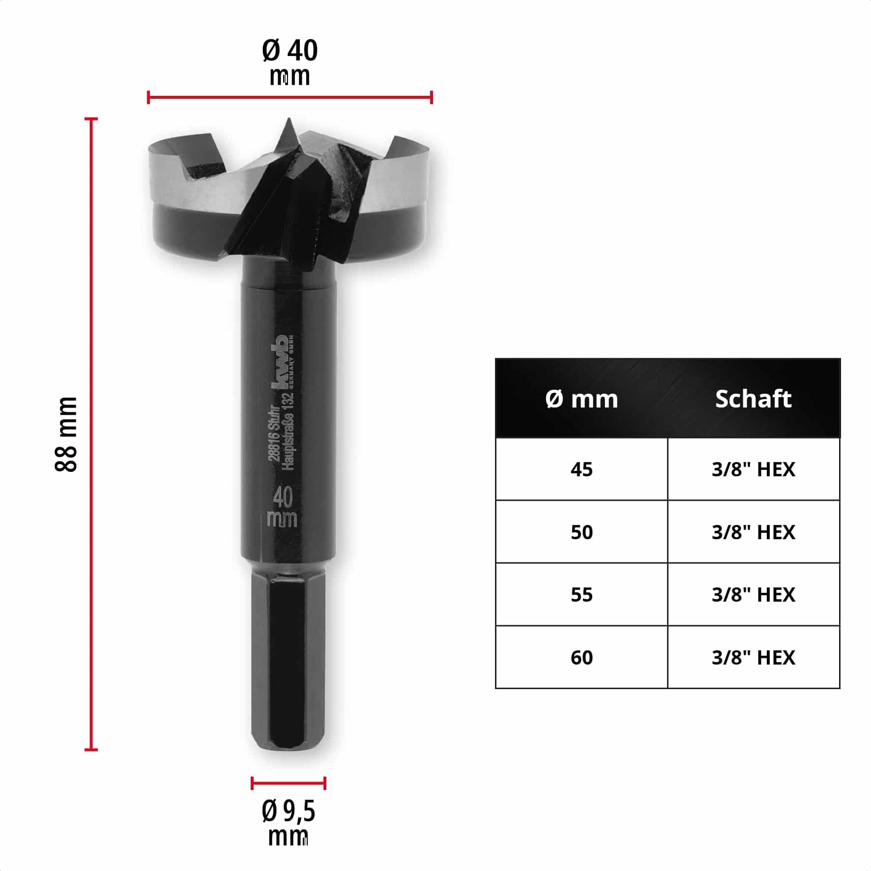 KWB Forstnerbohrer, 706440, 40 mm