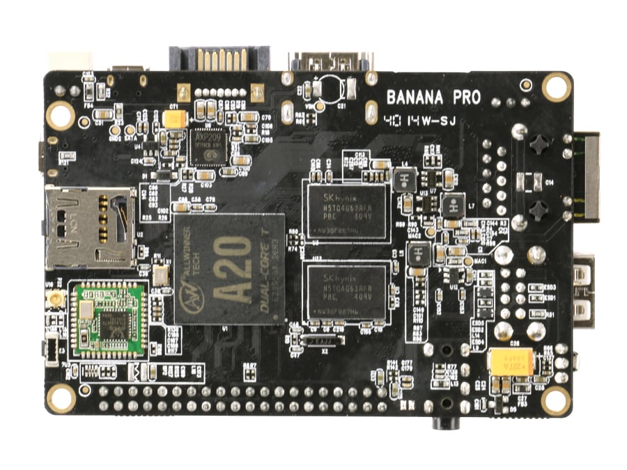 Banana Pro, Dual-Core, 1 GB DDR3, SATA, G-LAN, WLAN