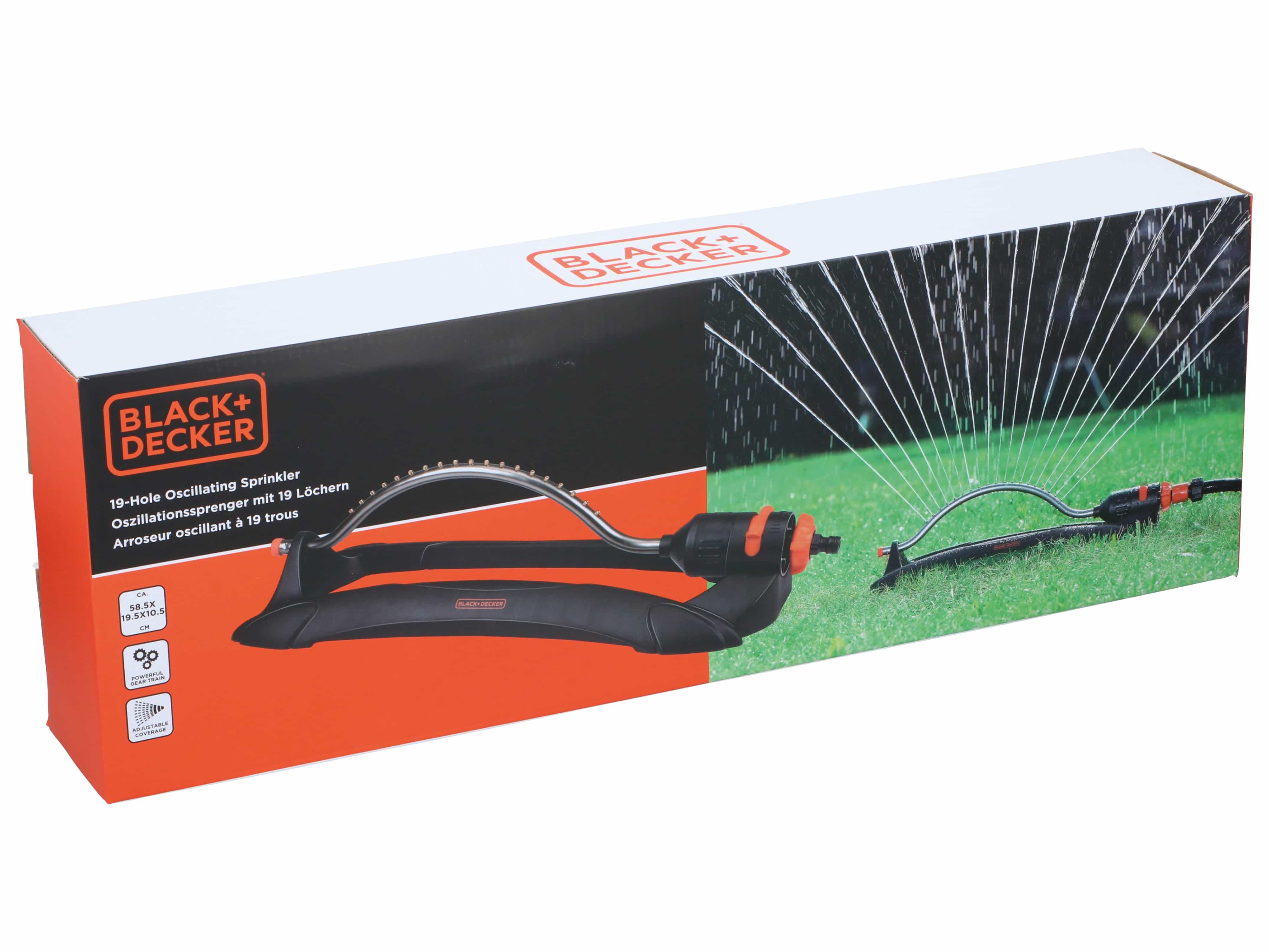 BLACK & DECKER Sprinkler, oszillierend, 58,5x19,5x10,5 cm