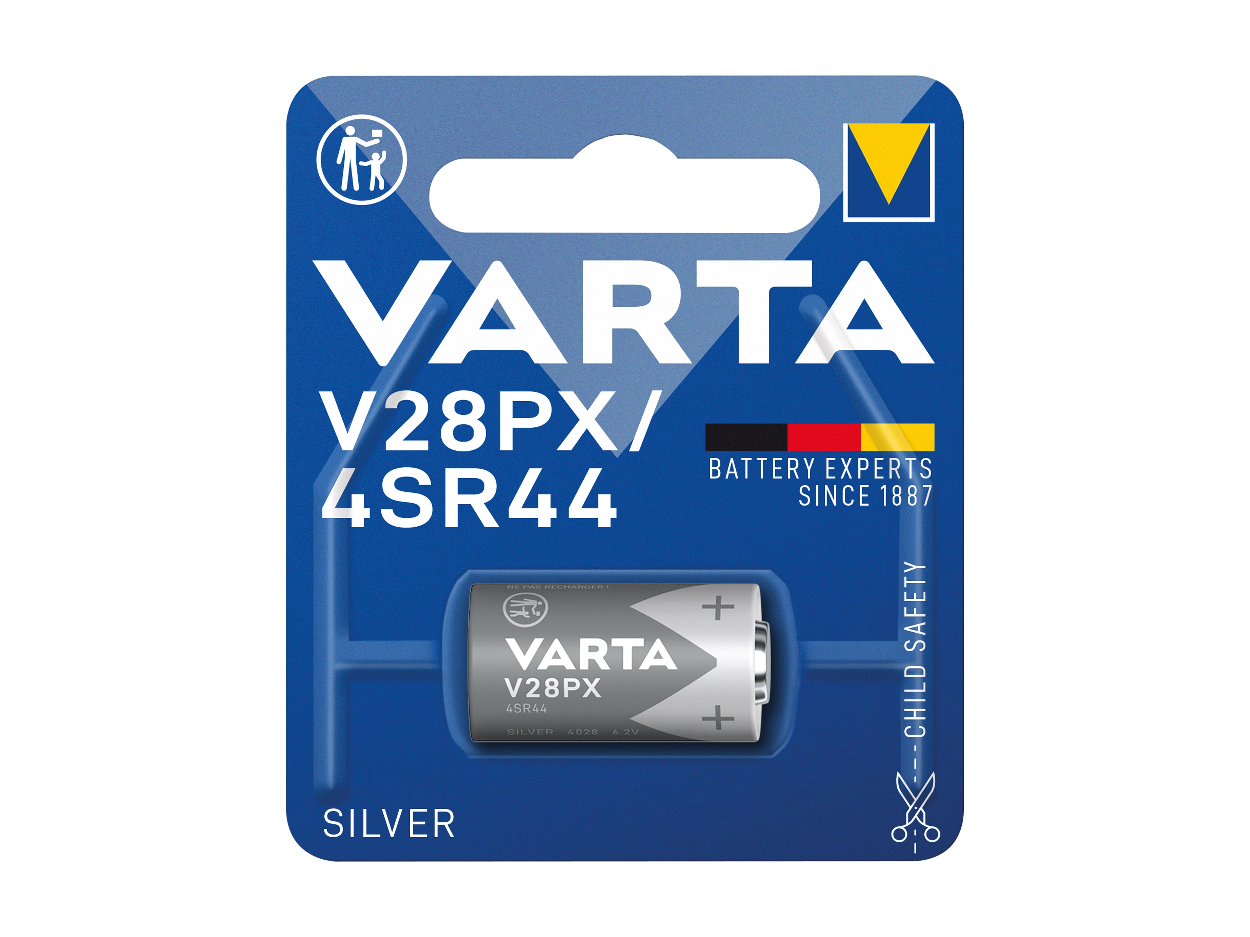 VARTA Batterie Silver Oxide, V28PX, 4SR44, 6,2V, Electronics