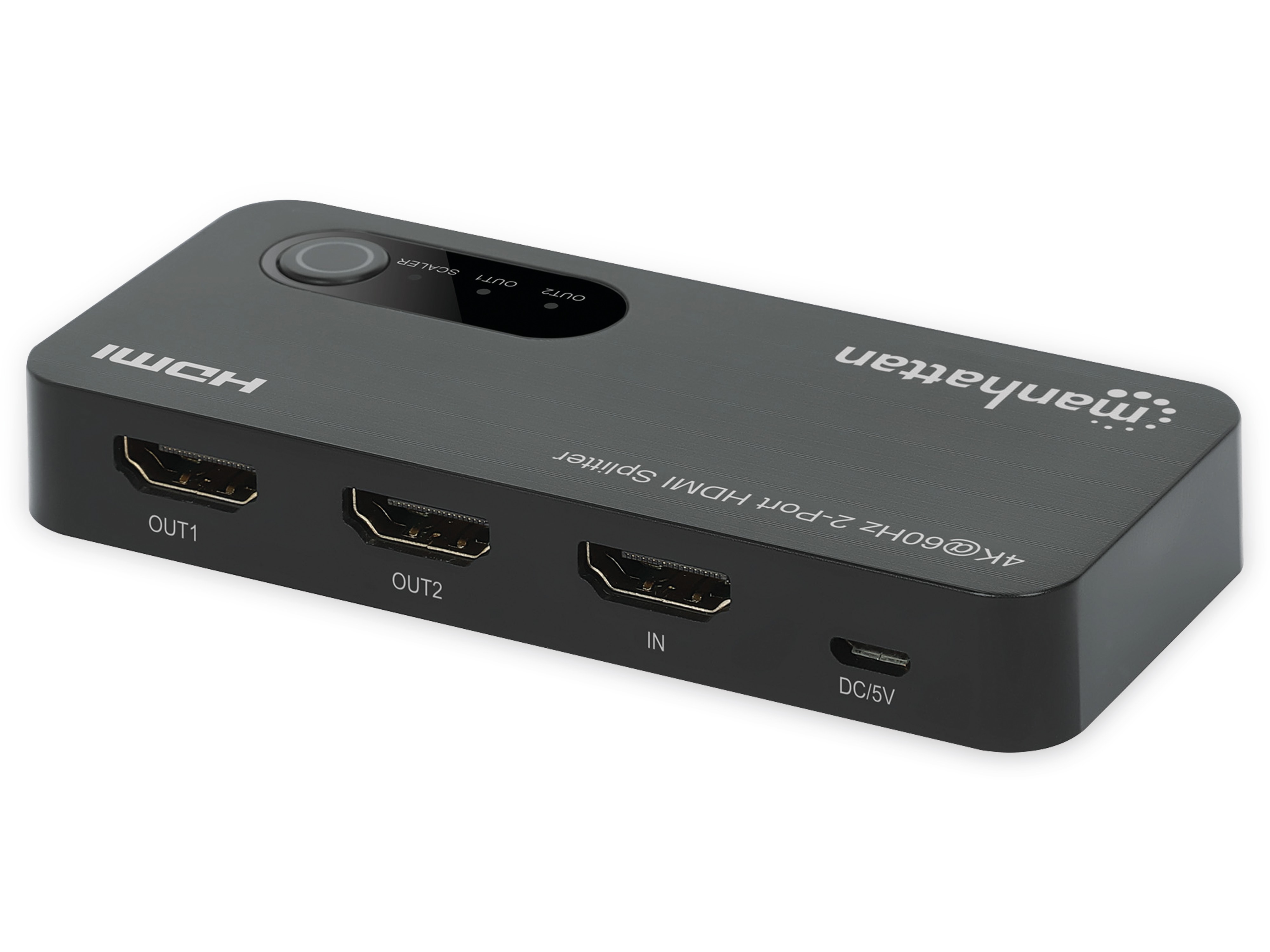 MANHATTAN HDMI-Splitter, 2-Port, 4K/60 Hz, schwarz