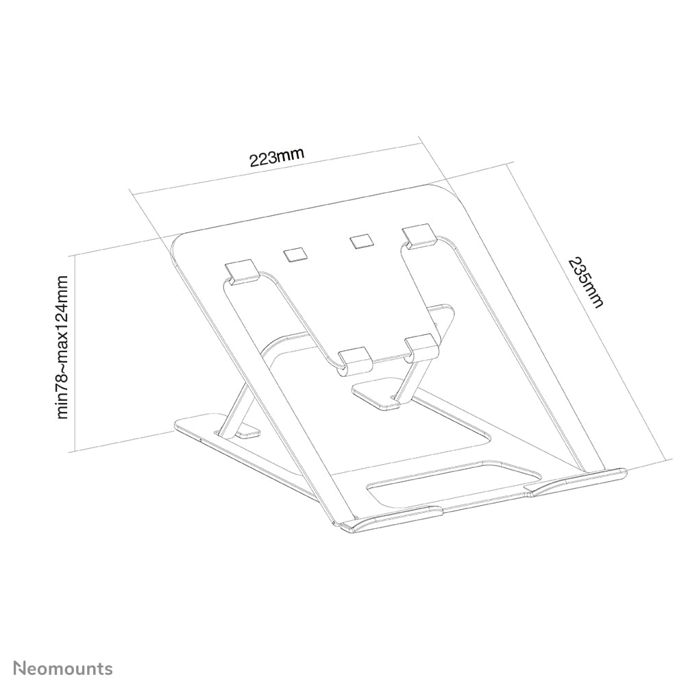 NEOMOUNTS by Newstar NOT-Ständer bis 43,2 cm (17") faltbar, silber