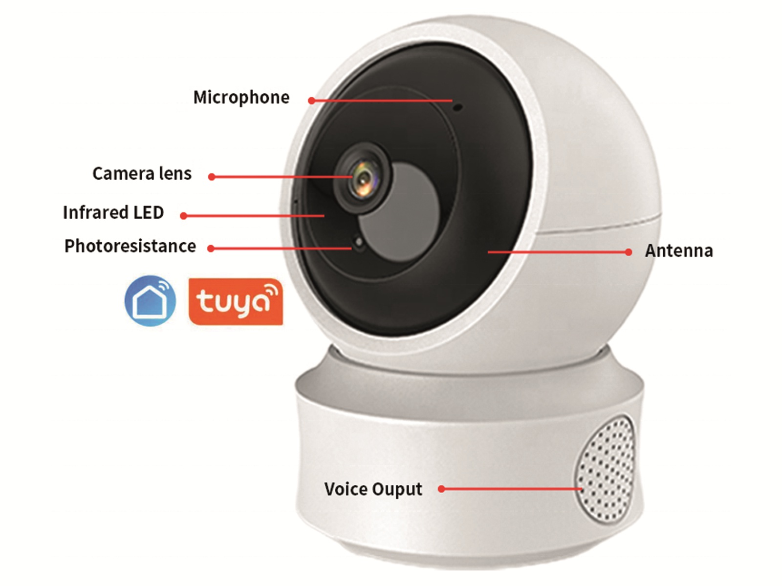 JOVISION Überwachungskamera IP-PT2W-TY, WLAN, 2 MP, innen