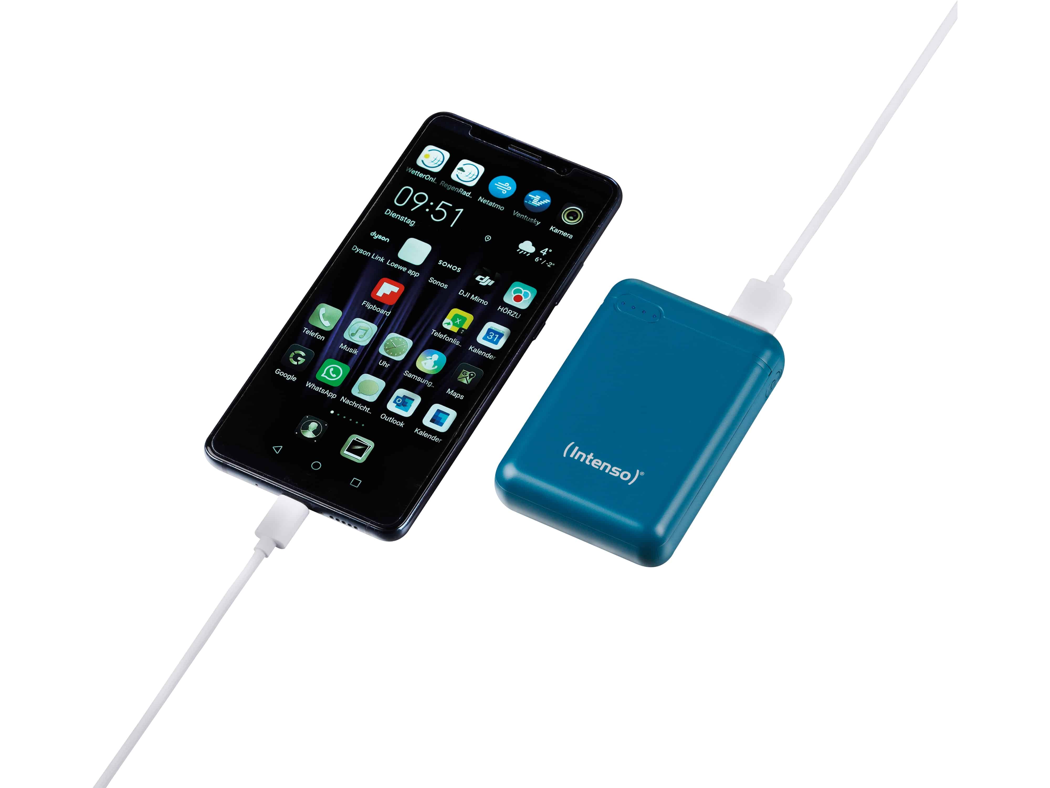 INTENSO USB Powerbank 7313537 XS 10000, 10.000 mAh, petrol