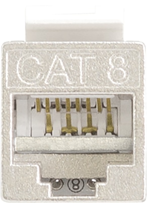 LOGILINK Cat.8.1 Keystone-Buchse STP AWG 22–26, werkzeuglos, nur 14,5 mm breit