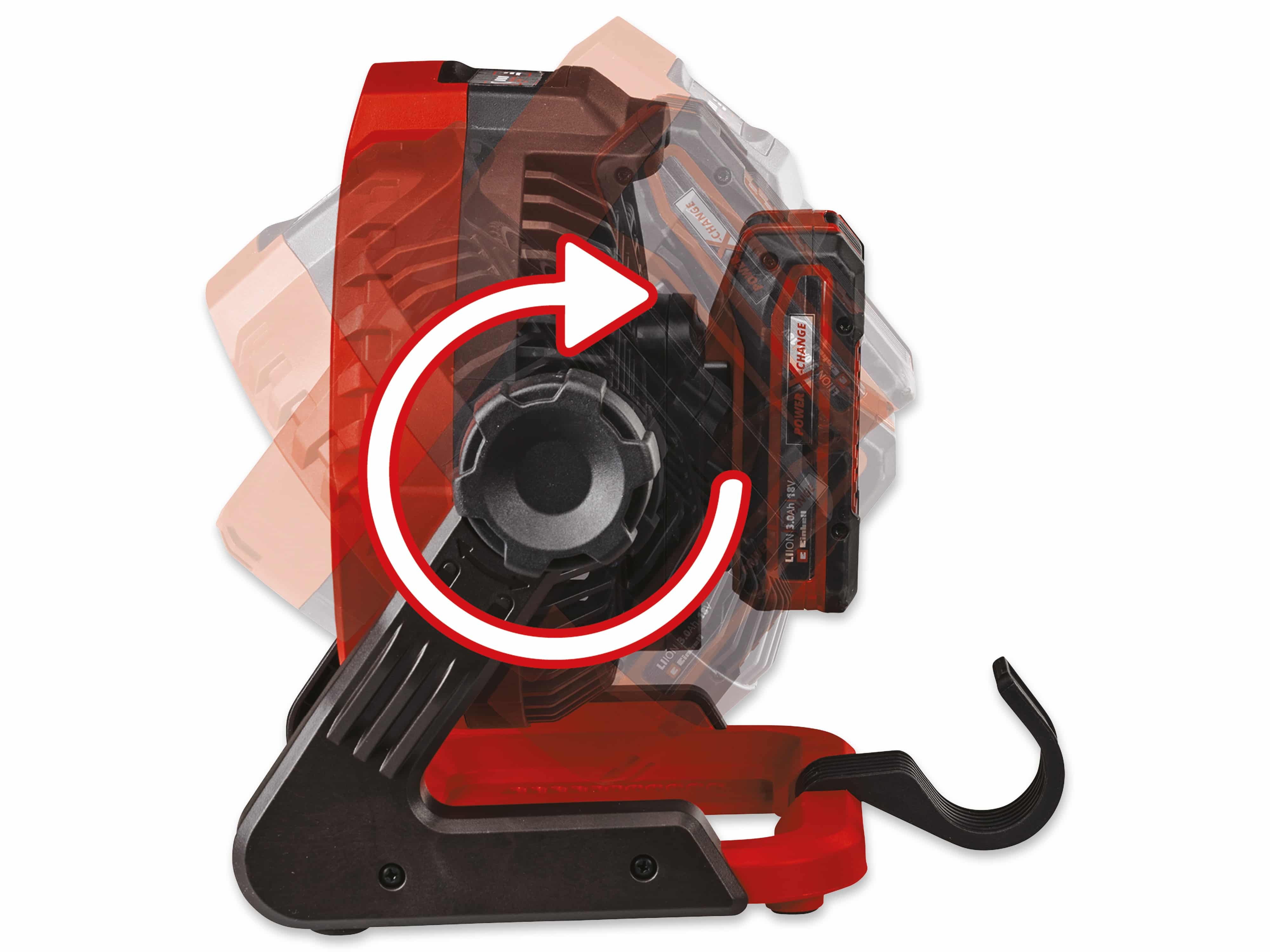 EINHELL Akku-Ventilator GE-CF 18/2200 Li, 1x Akku 4,0 Ah