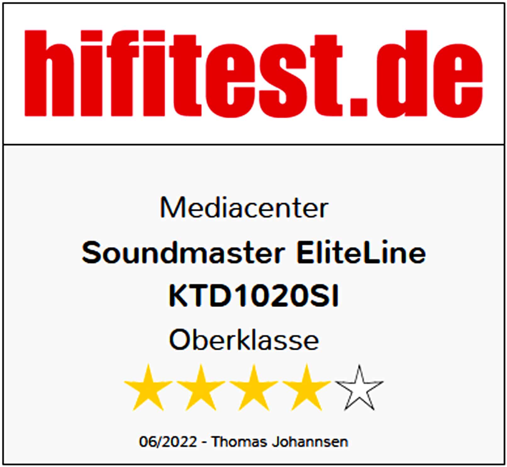 SOUNDMASTER ELITE LINE Küchen Multimedia-Center KTD1020SI, zum Unterbau