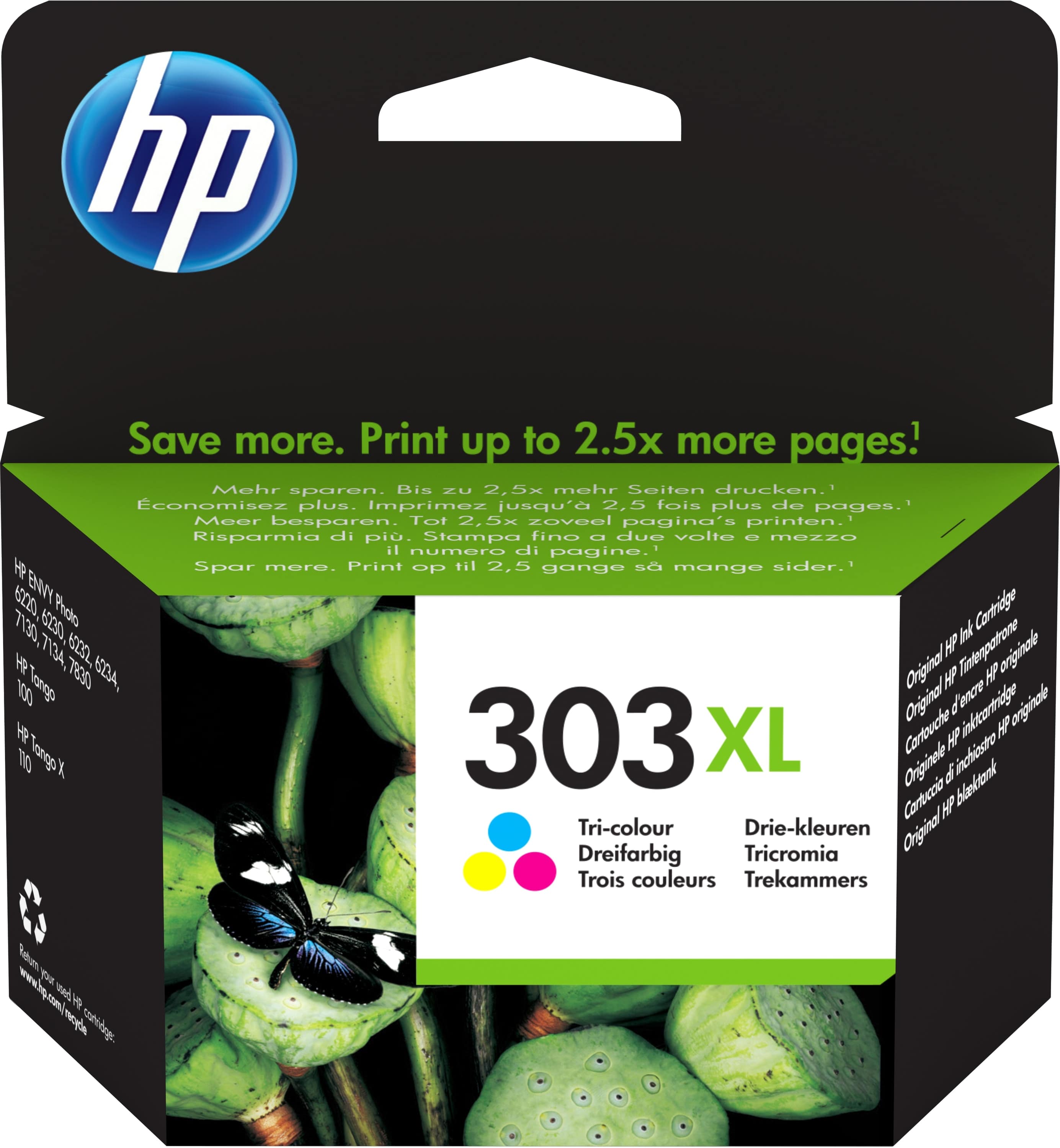 HP Tintenpatrone 303XL, 3er-Set, cyan/magenta/yellow