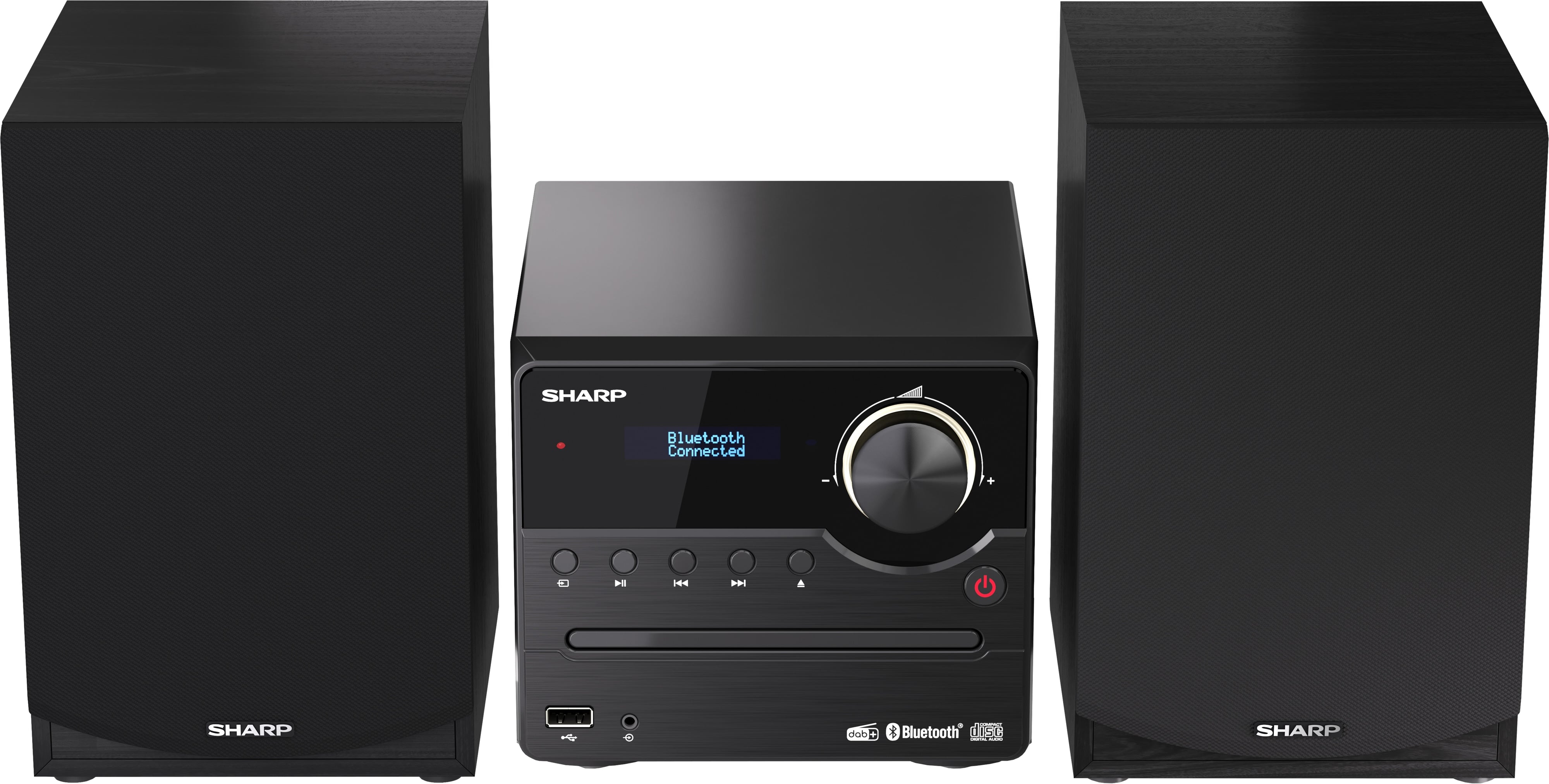 SHARP HiFi-Anlage XL-B517D, schwarz, DAB+, Bluetooth, USB, MP3, CD Laufwerk