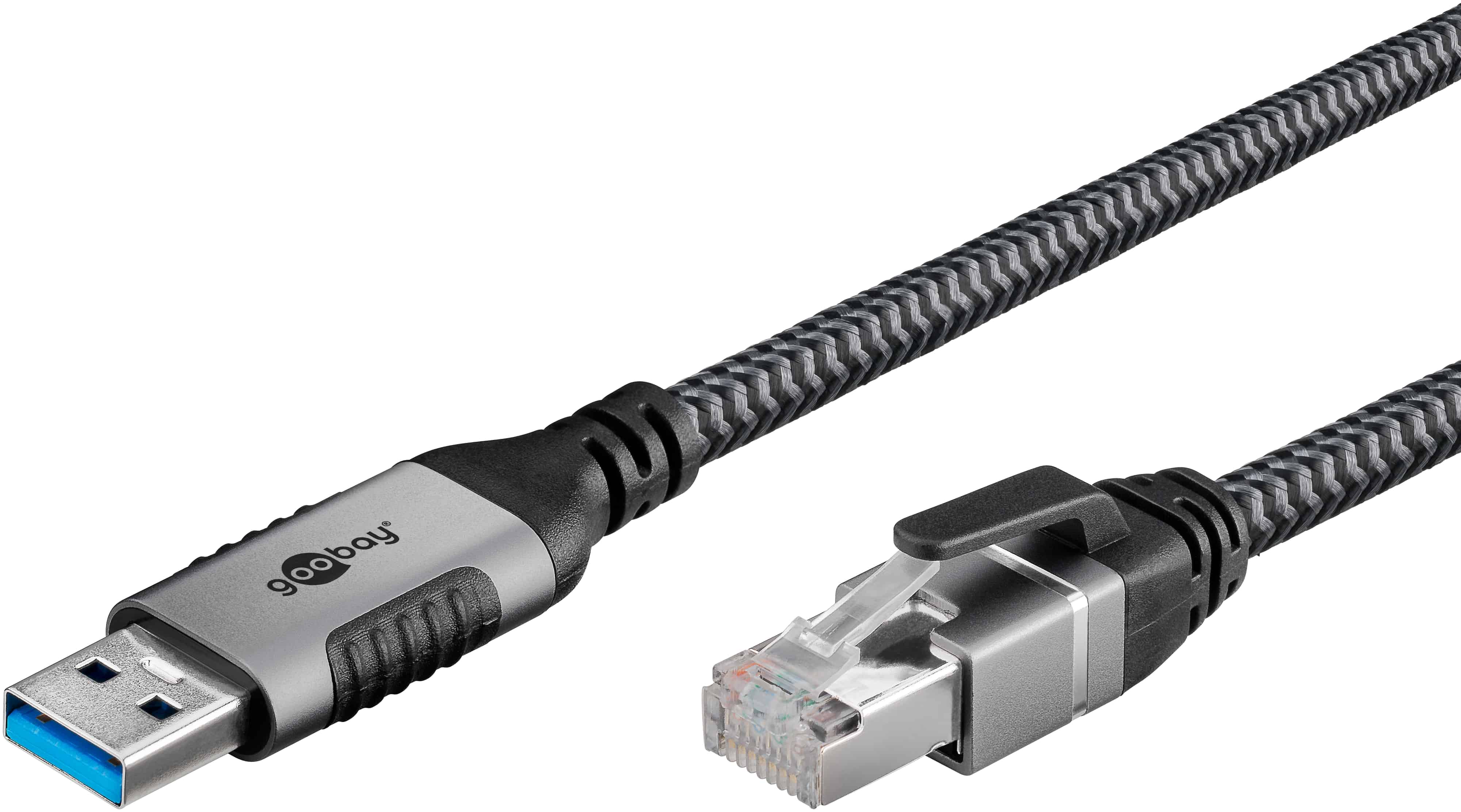 GOOBAY Ethernet-Kabel CAT6 USB-A 3.0 auf RJ45 1m