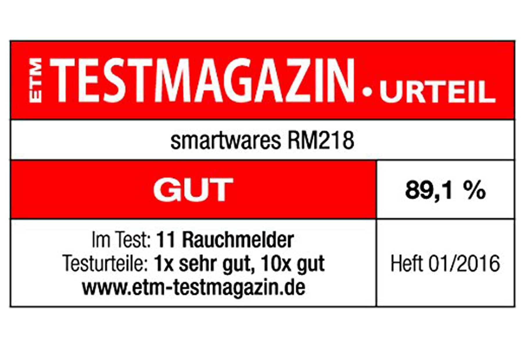 SMARTWARES Rauchwarnmelder RM218, 3 Stück