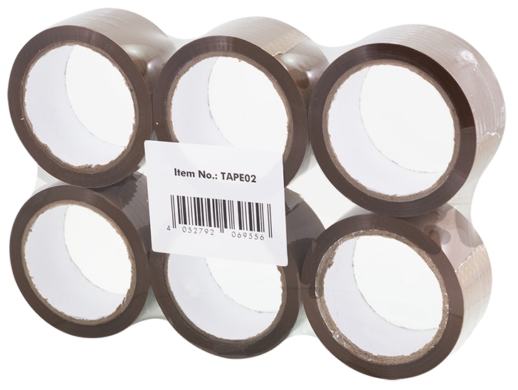 LOGILINK Verpackungs-Klebeband, braun, 48 mm x 66 m, 6 Stück