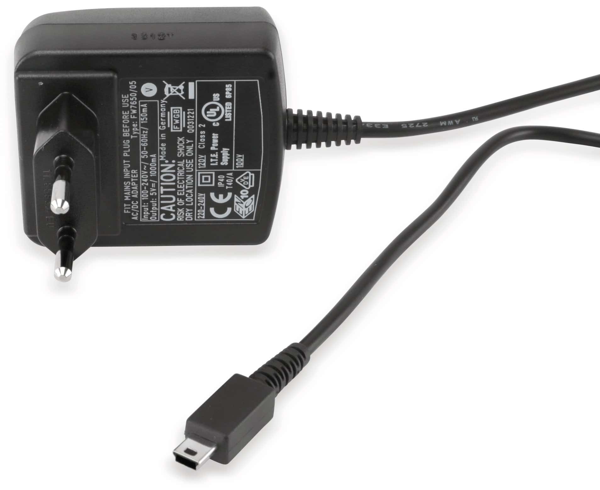 Friwo Stecker-Reisenetzteil mit USB-Ausgang FW7650/05, 5 V-/1 A