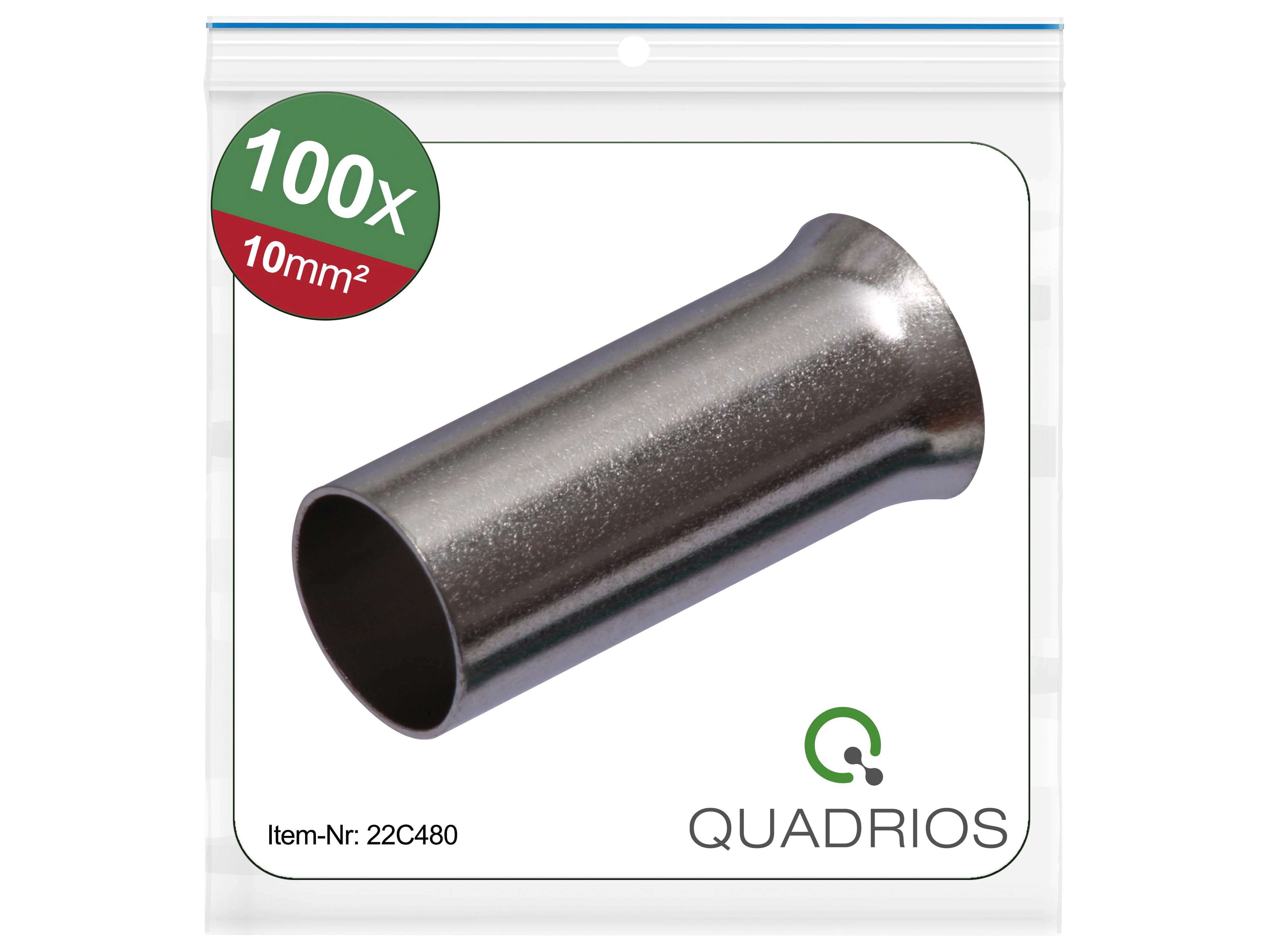 QUADRIOS Aderendhülse, 22C480, 10 mm², Unisoliert, 100 St.