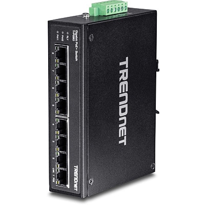 TRENDNET Industrie Switch 8 Port Gbit L2 PoE+ Metall