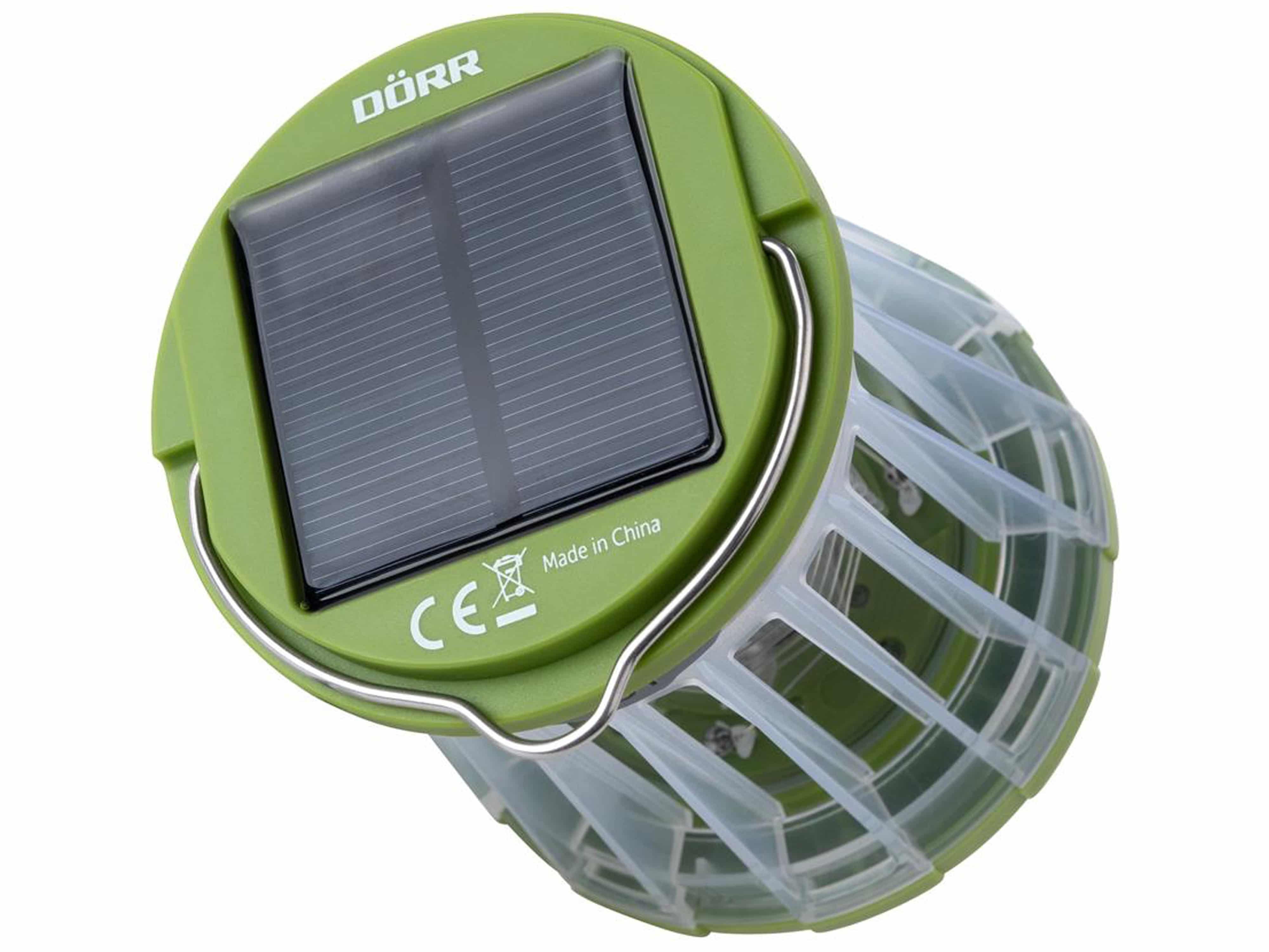 DÖRR Solar LED-Campinglampe Anti-Moskito, 6500 K, neongrün