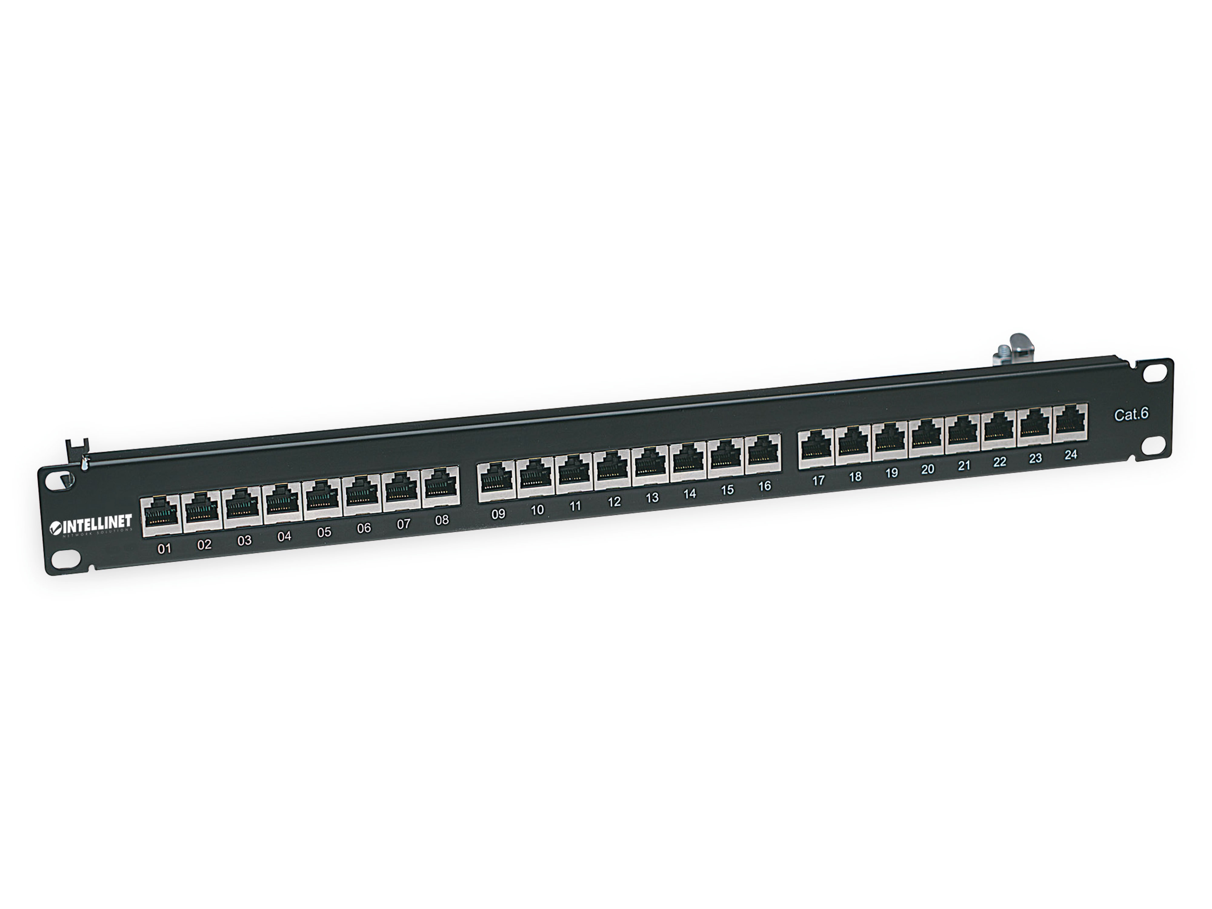 INTELLINET Cat6 Patchpanel, 19", 24-Port, geschirmt, FTP, 1 HE