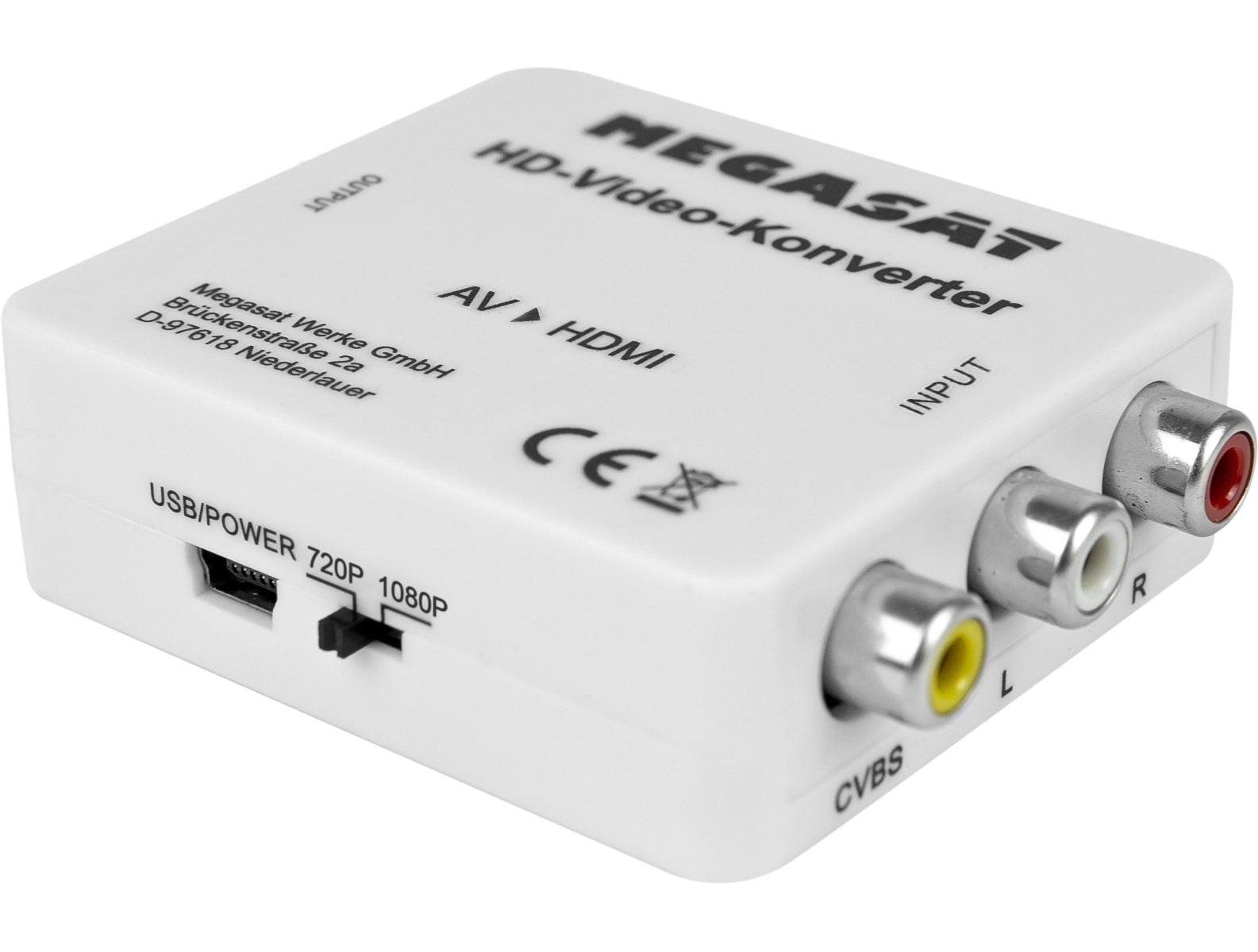 MEGASAT HD-Video-Konverter, AV zu HDMI