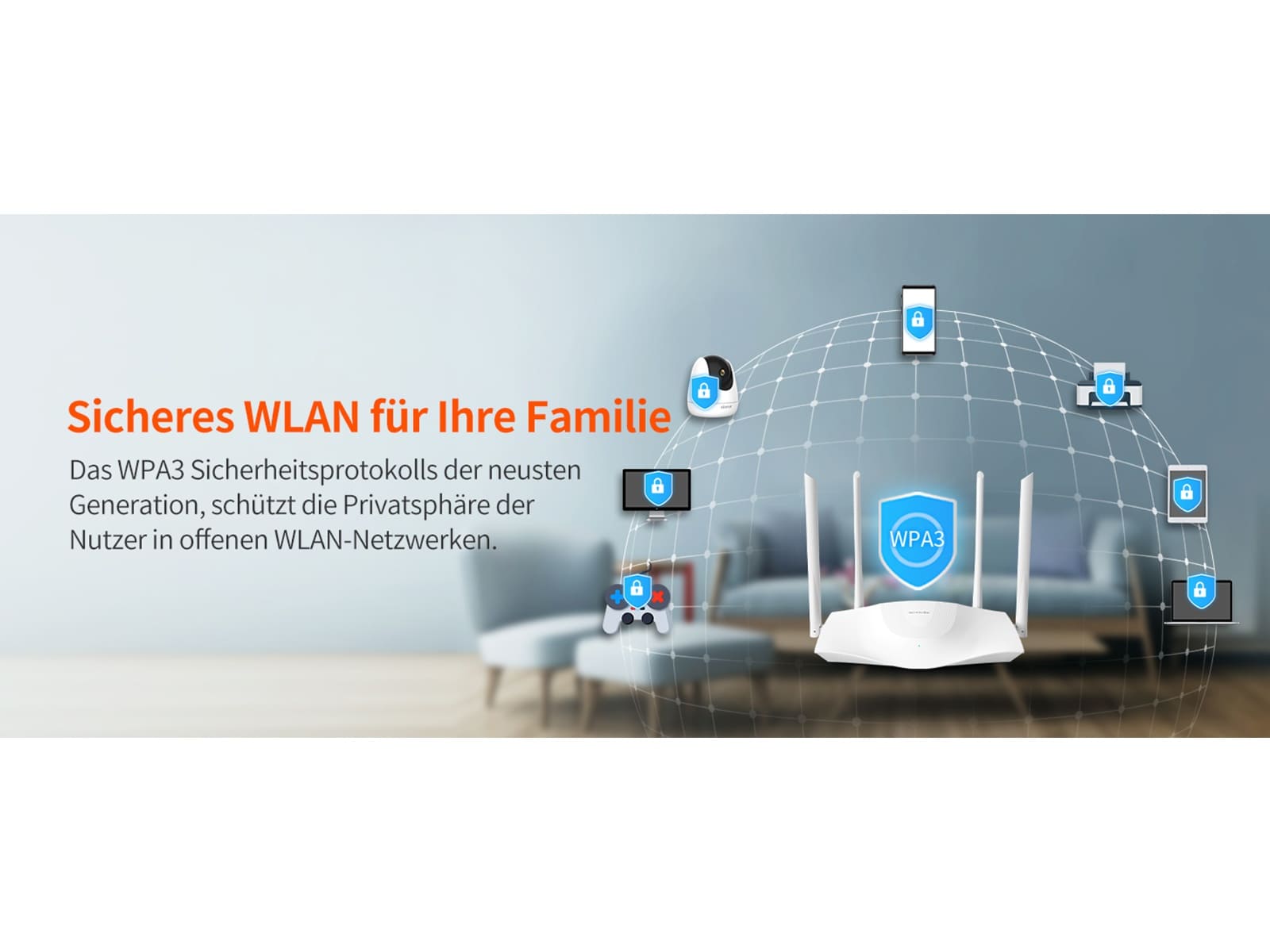 TENDA WLAN-Router TX3, AX1800, Dual-Band