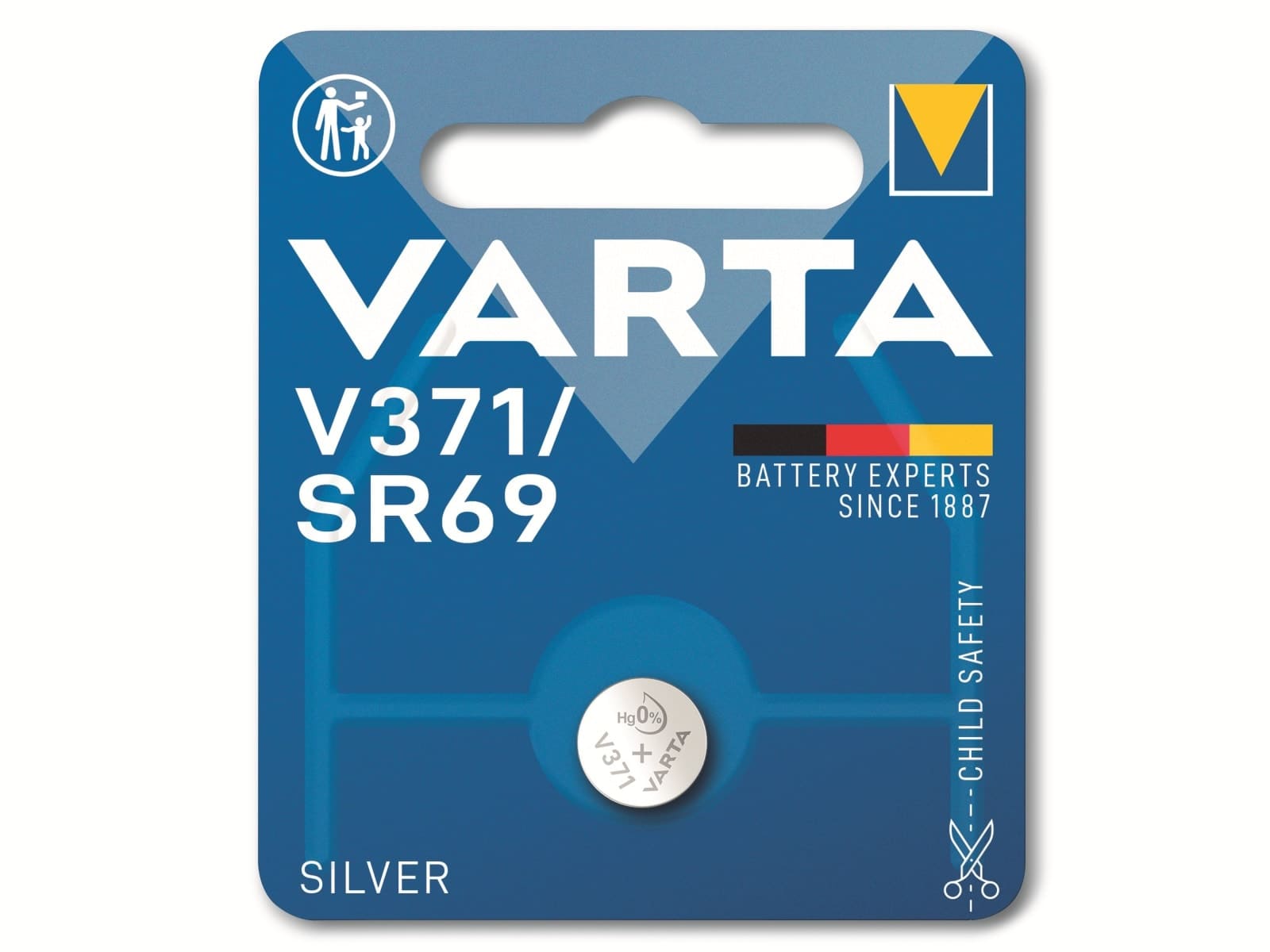 VARTA Knopfzelle Silver Oxide, 371 SR69, 1.55V, 1 Stück