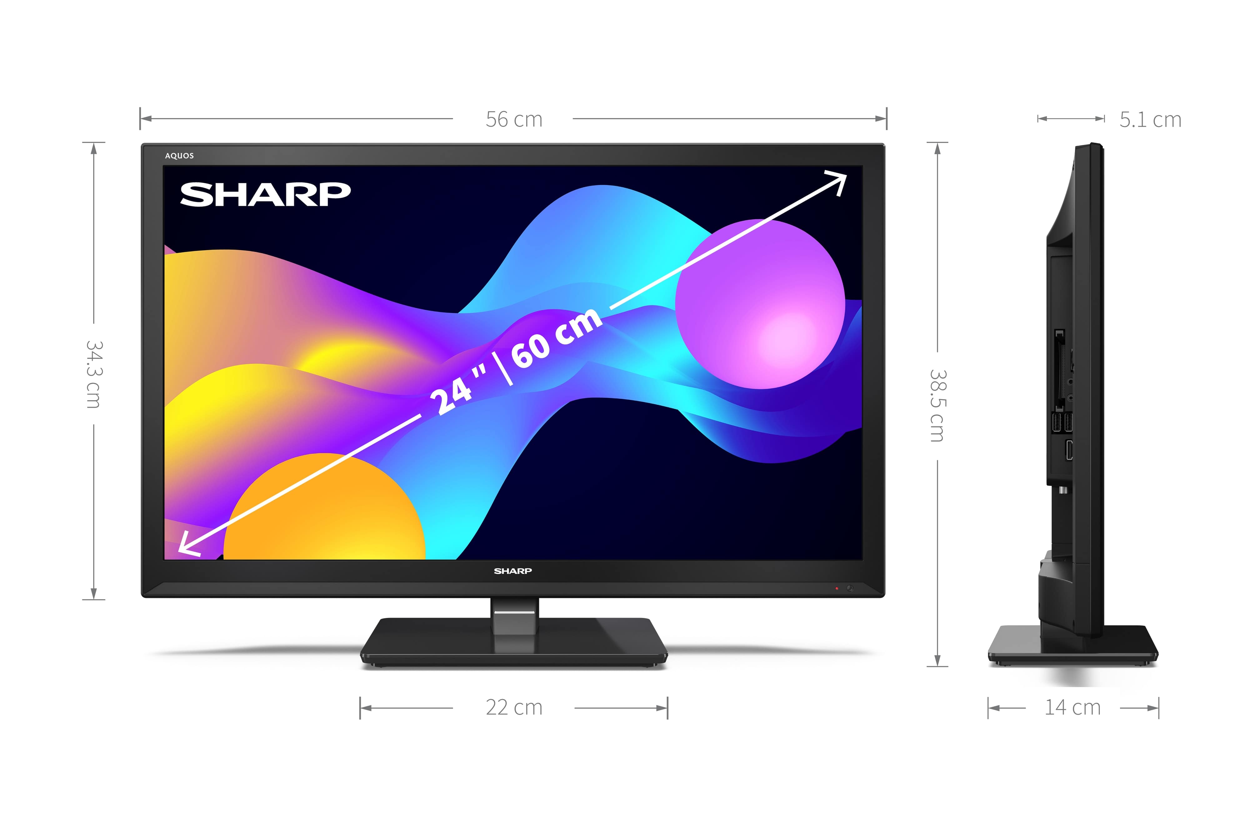 SHARP LED-TV 24EE3E, 24", Smart-TV, EEK: E, HD-ready, Wlan