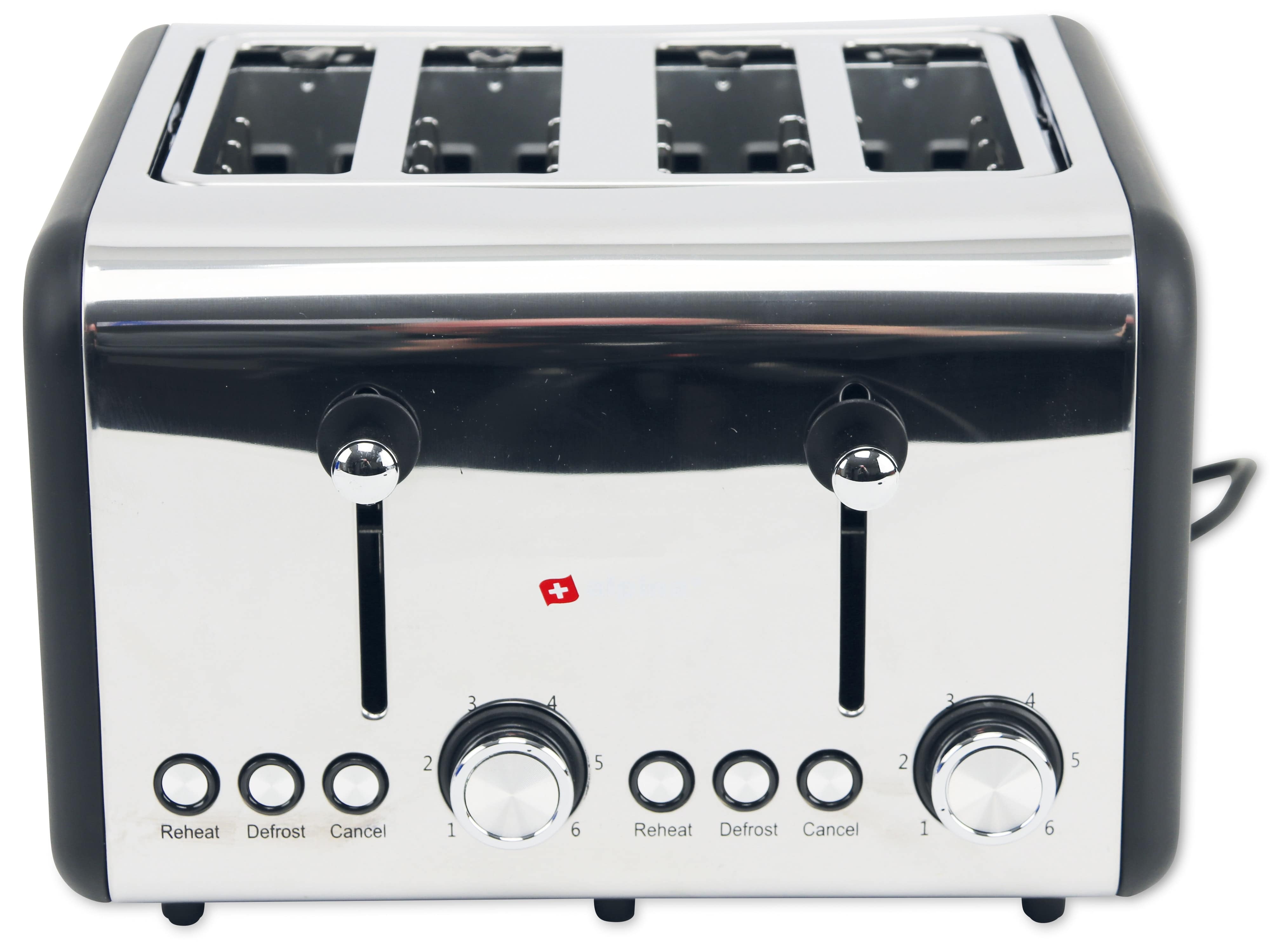 ALPINA Toaster, 1500 W, 4 Scheibentoaster, silber